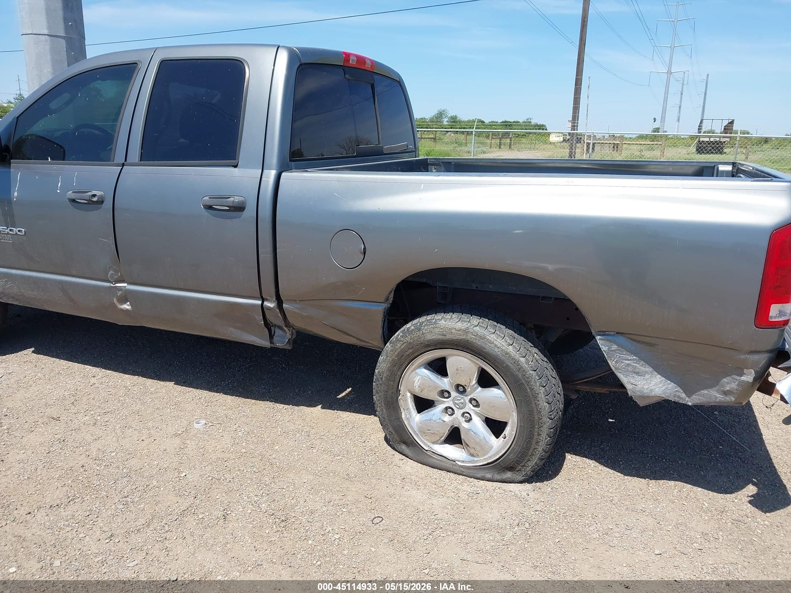2005 Dodge Ram 1500 Slt/laramie Gray vin: 1D7HA18N45S358127