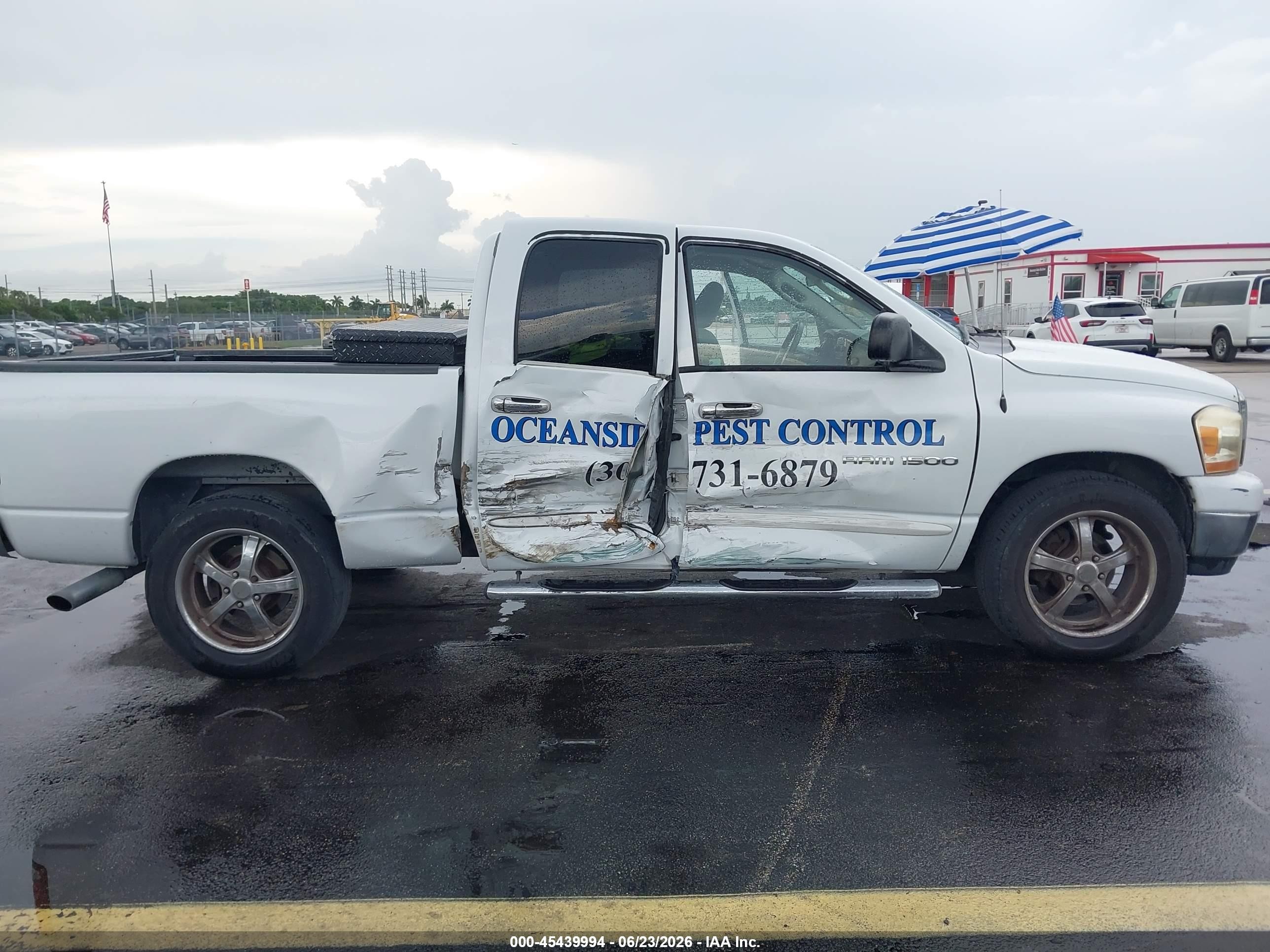 2006 Dodge Ram 1500 Slt White vin: 1D7HA18N46S594410