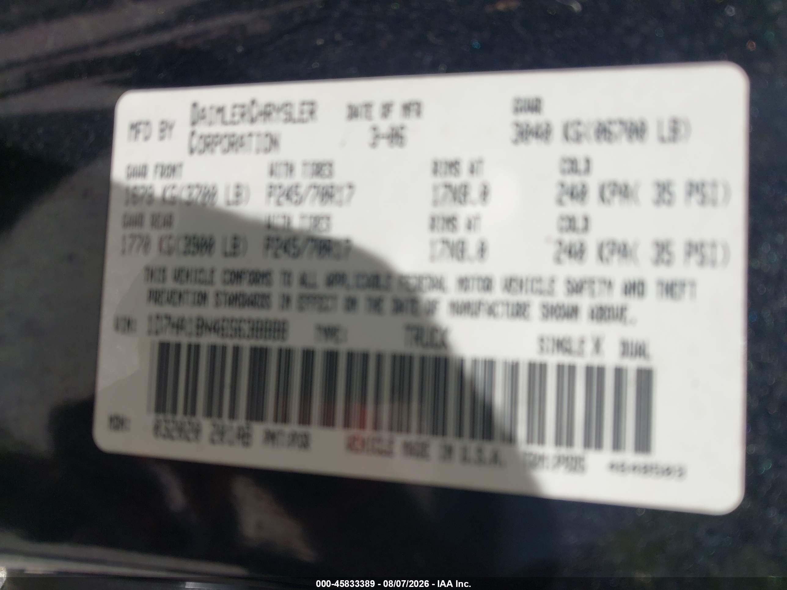 2006 Dodge Ram 1500 St Black vin: 1D7HA18N46S638888