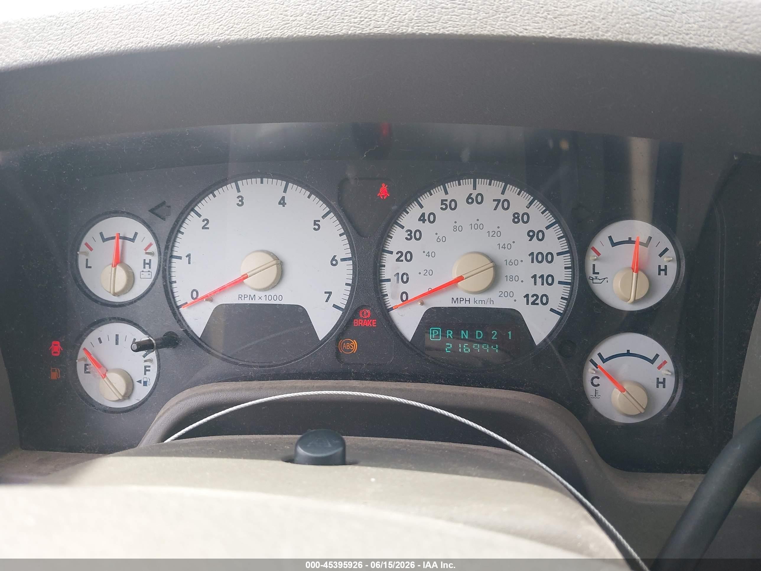 2006 Dodge Ram 1500 Slt Tan vin: 1D7HA18N46S688206