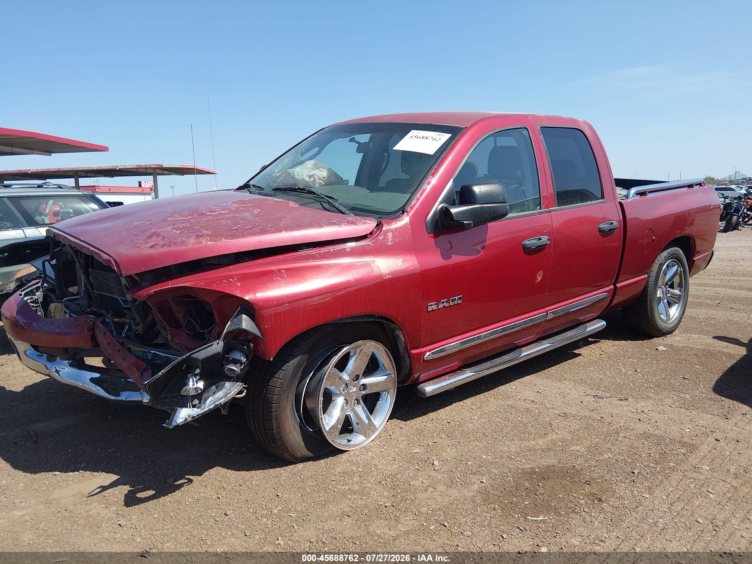 2008 Dodge Ram 1500 Slt Бордовый vin: 1D7HA18N48J140201