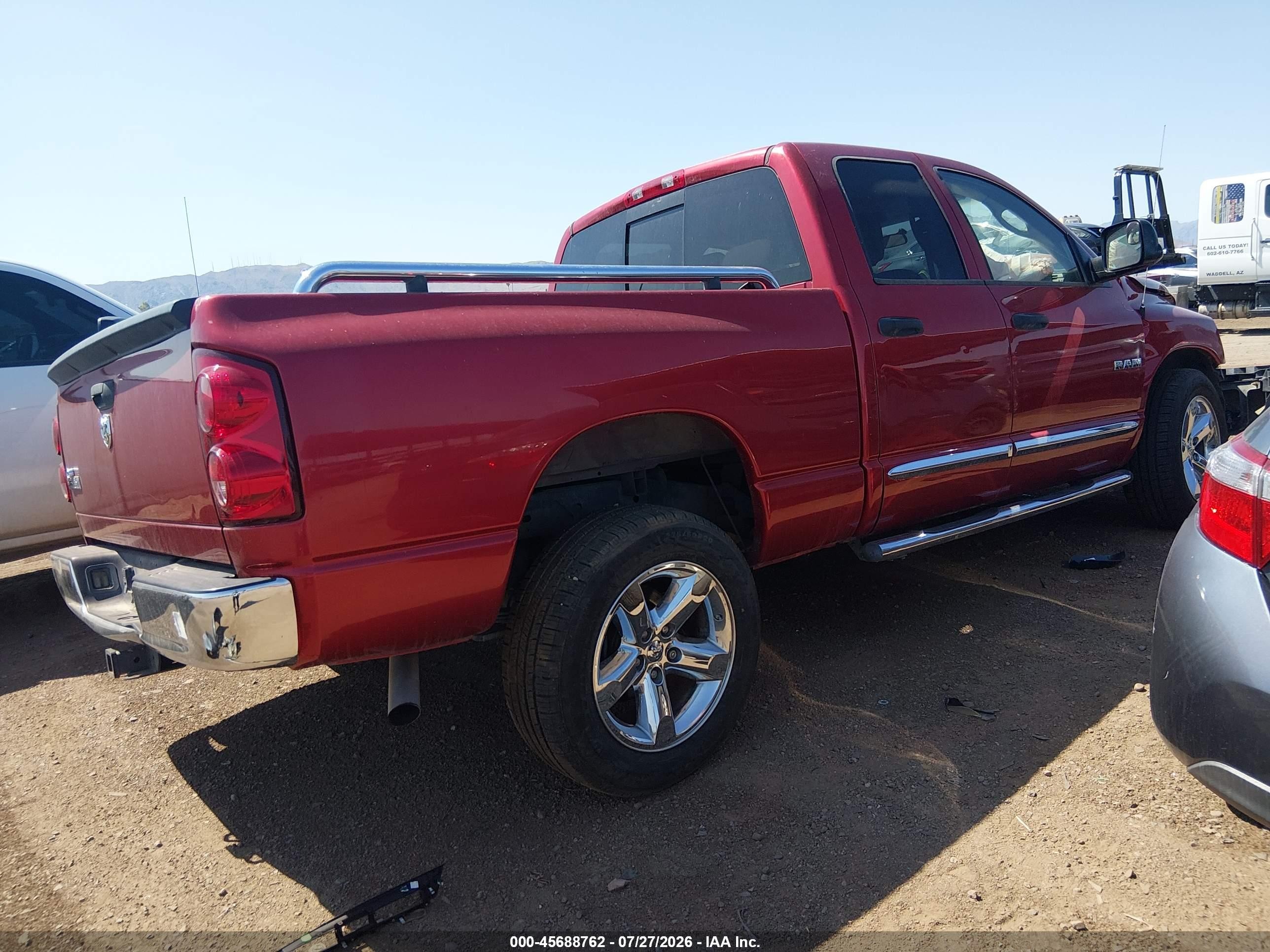2008 Dodge Ram 1500 Slt Бордовый vin: 1D7HA18N48J140201