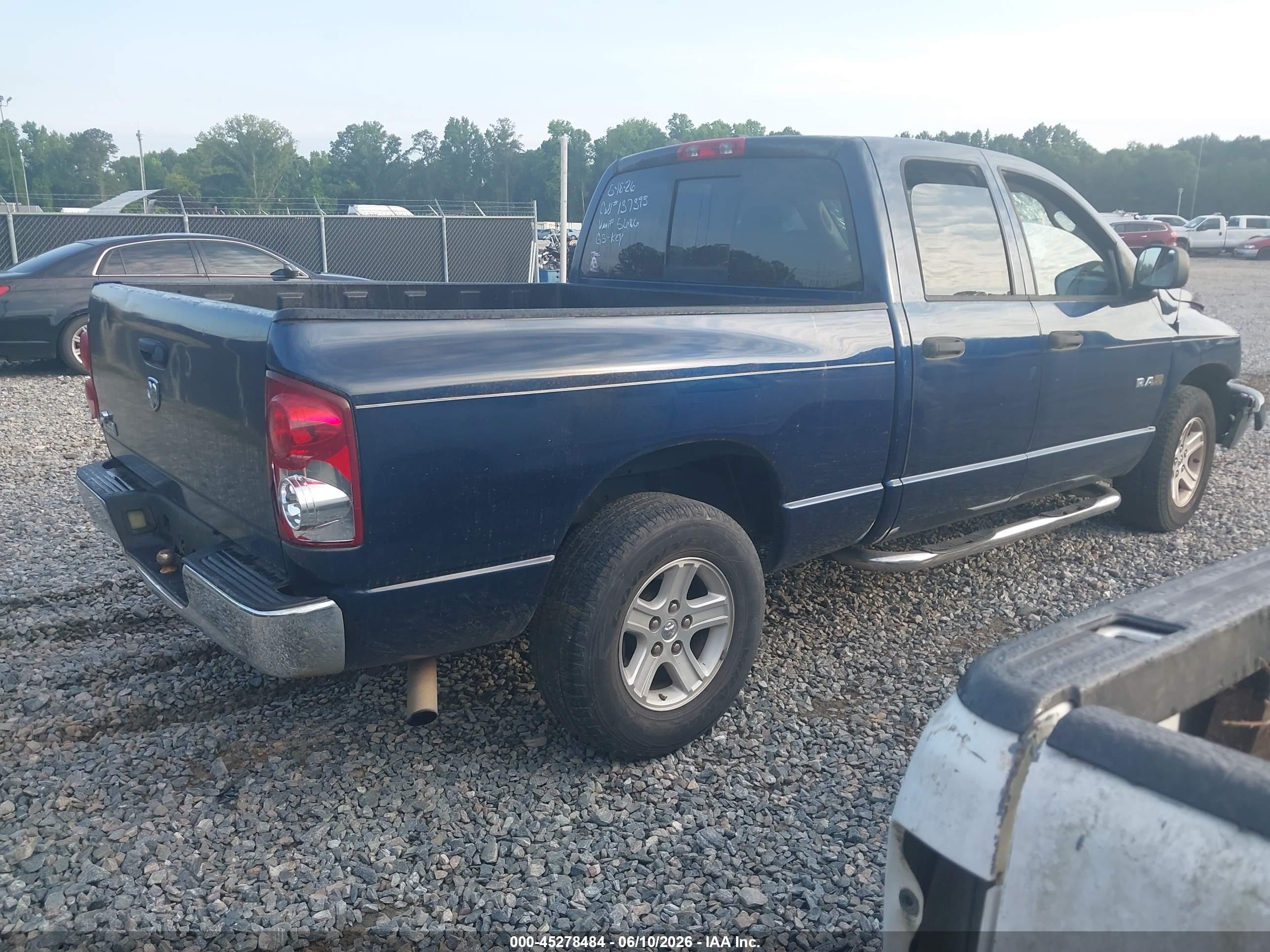 2008 Dodge Ram 1500 St/slt Blue vin: 1D7HA18N48J185686