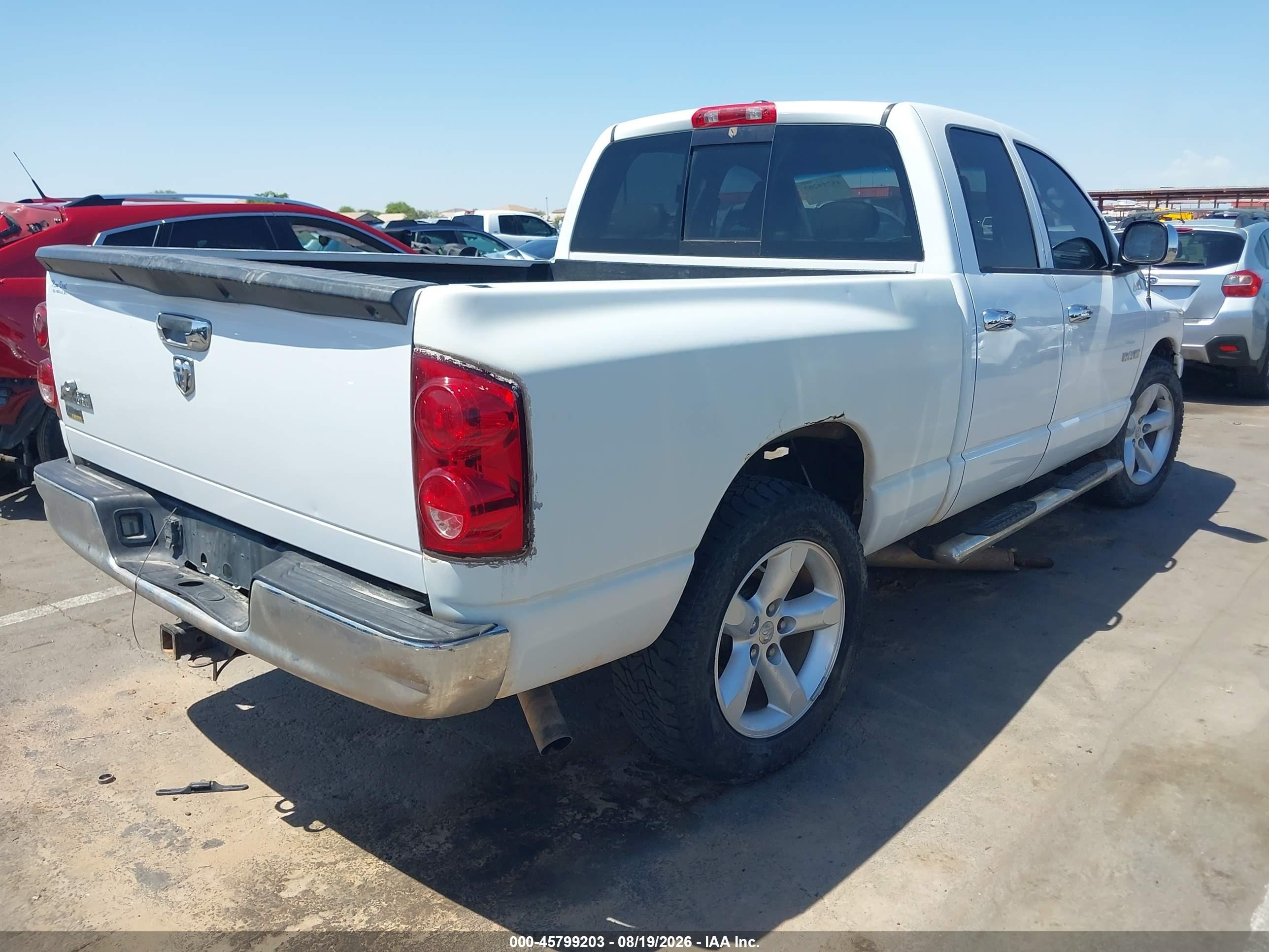 2008 Dodge Ram 1500 Slt White vin: 1D7HA18N48S539166