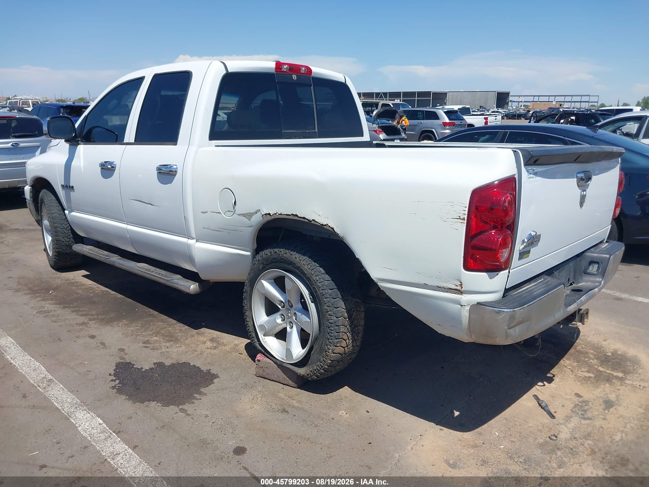 2008 Dodge Ram 1500 Slt White vin: 1D7HA18N48S539166