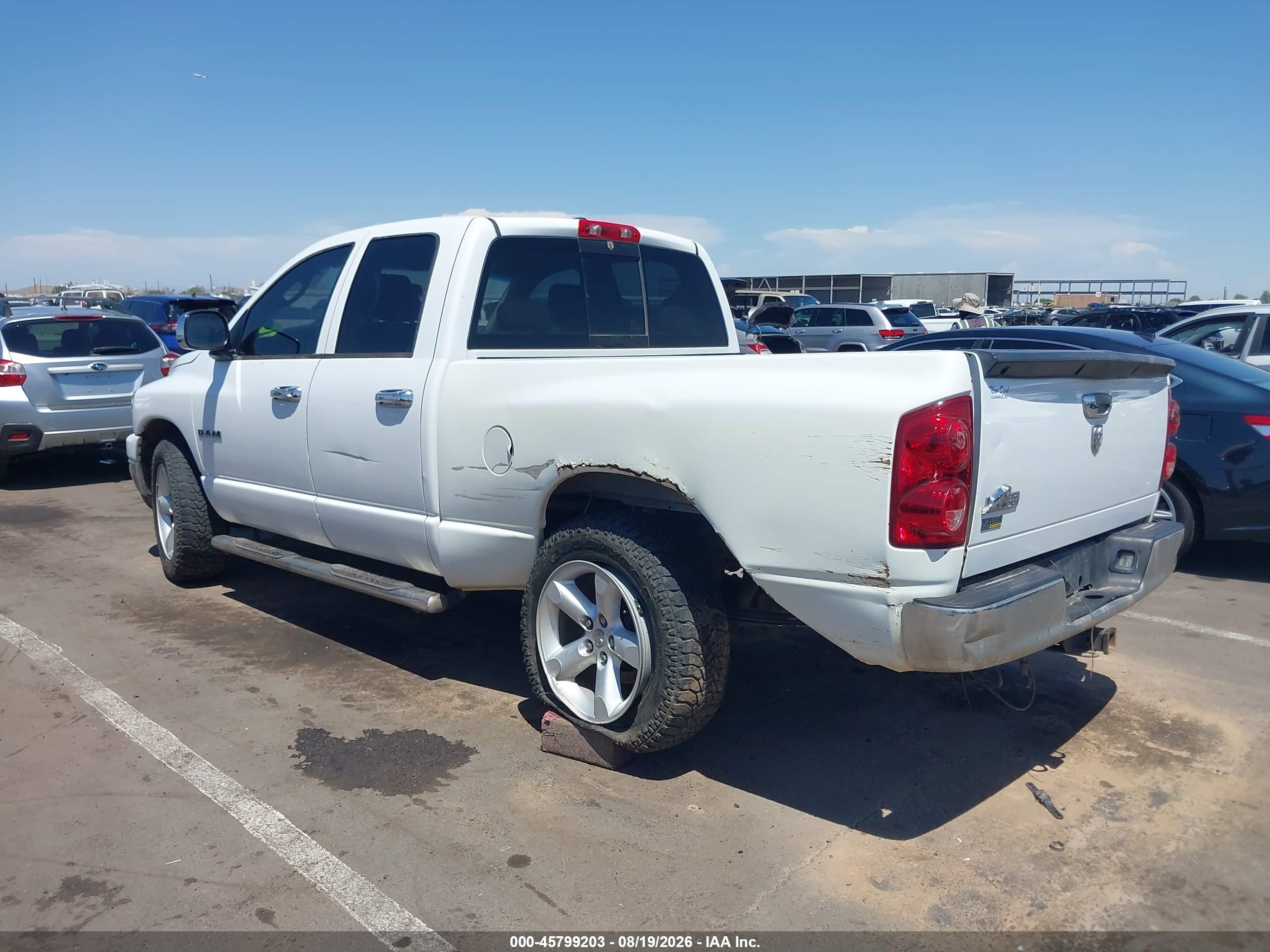 2008 Dodge Ram 1500 Slt White vin: 1D7HA18N48S539166