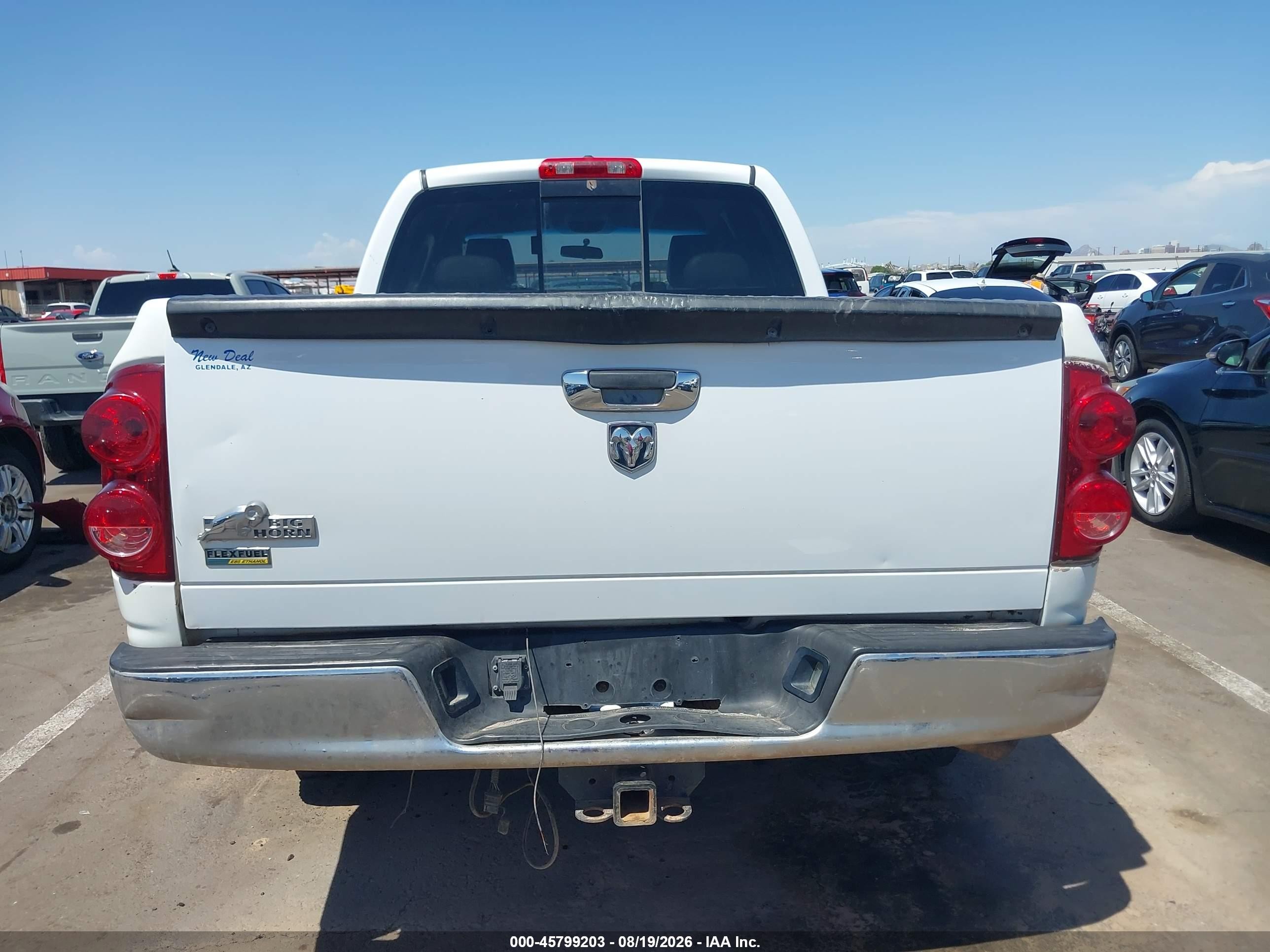 2008 Dodge Ram 1500 Slt White vin: 1D7HA18N48S539166