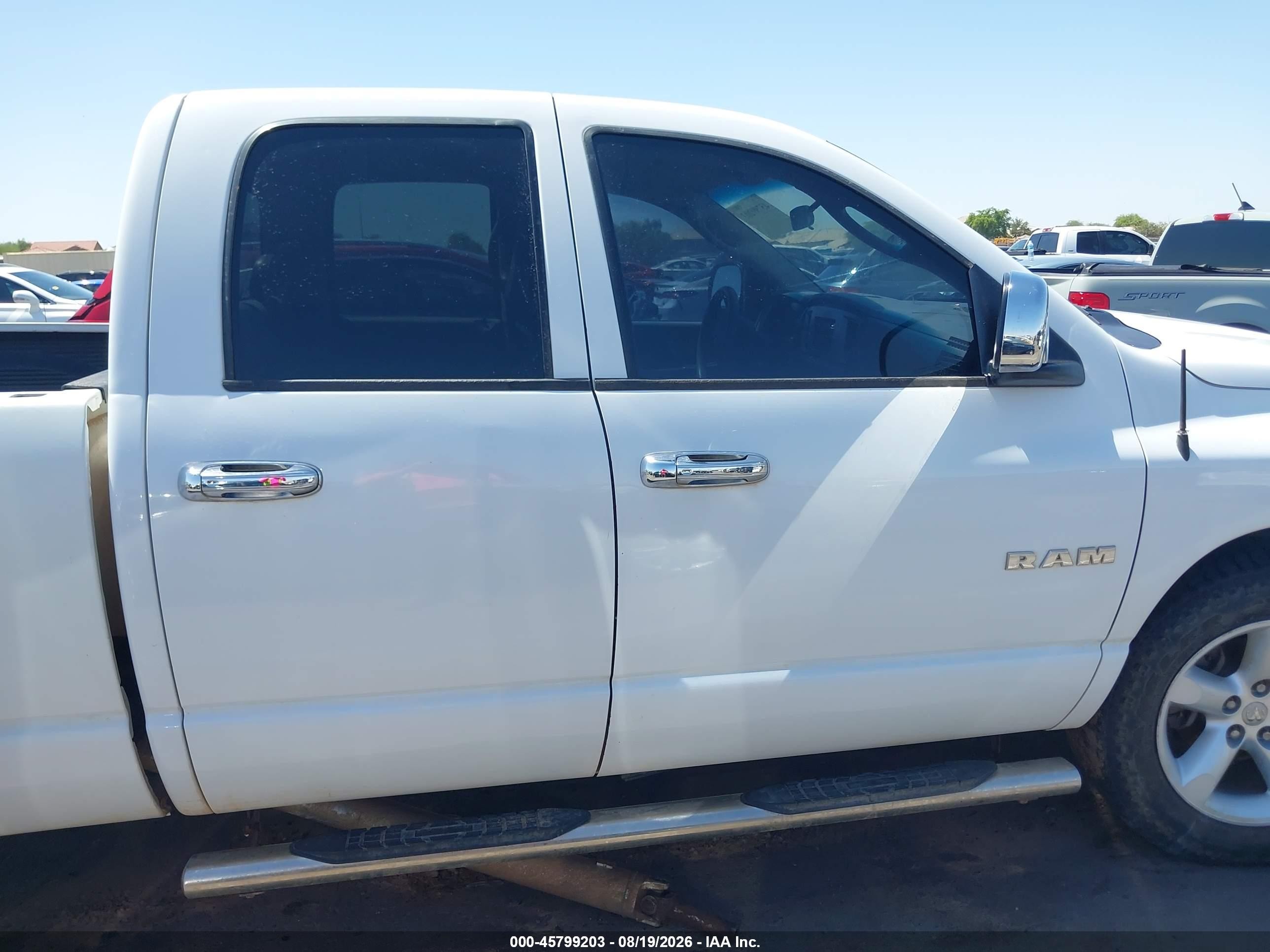 2008 Dodge Ram 1500 Slt White vin: 1D7HA18N48S539166
