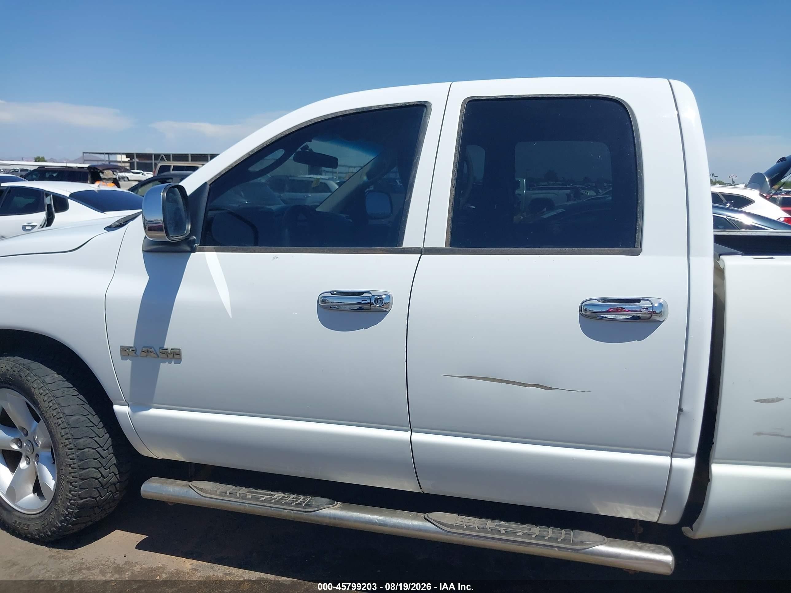 2008 Dodge Ram 1500 Slt White vin: 1D7HA18N48S539166
