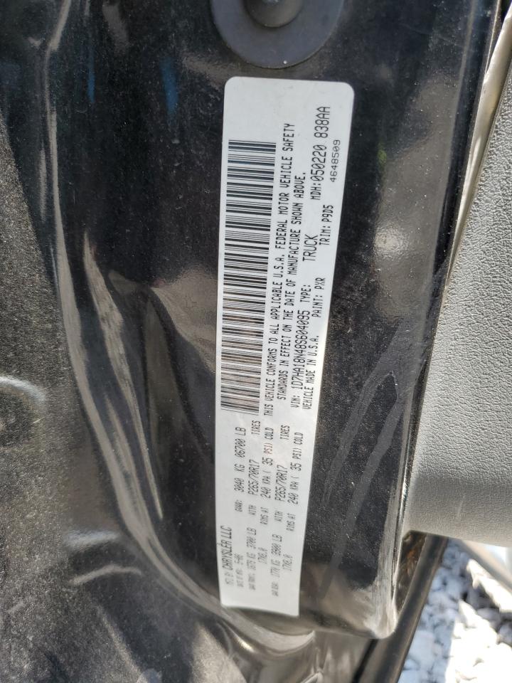 2008 Dodge Ram 1500 St Черный vin: 1D7HA18N48S604095