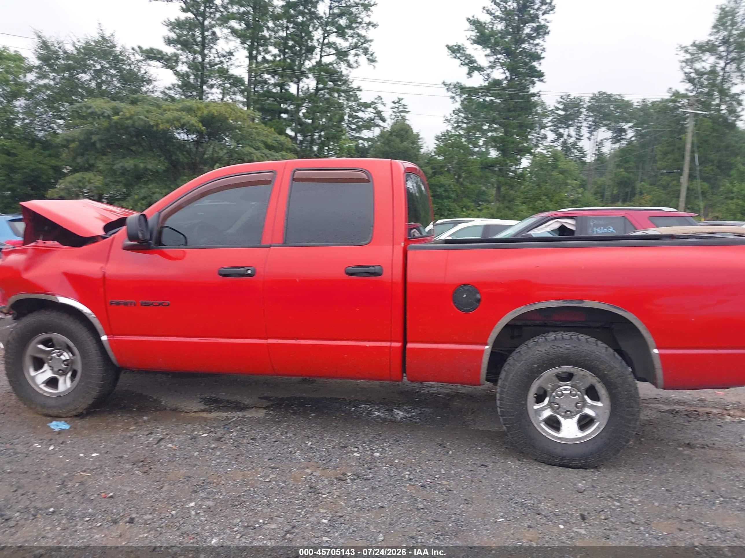 2003 Dodge Ram 1500 Slt/laramie/st Red vin: 1D7HA18N53J551616