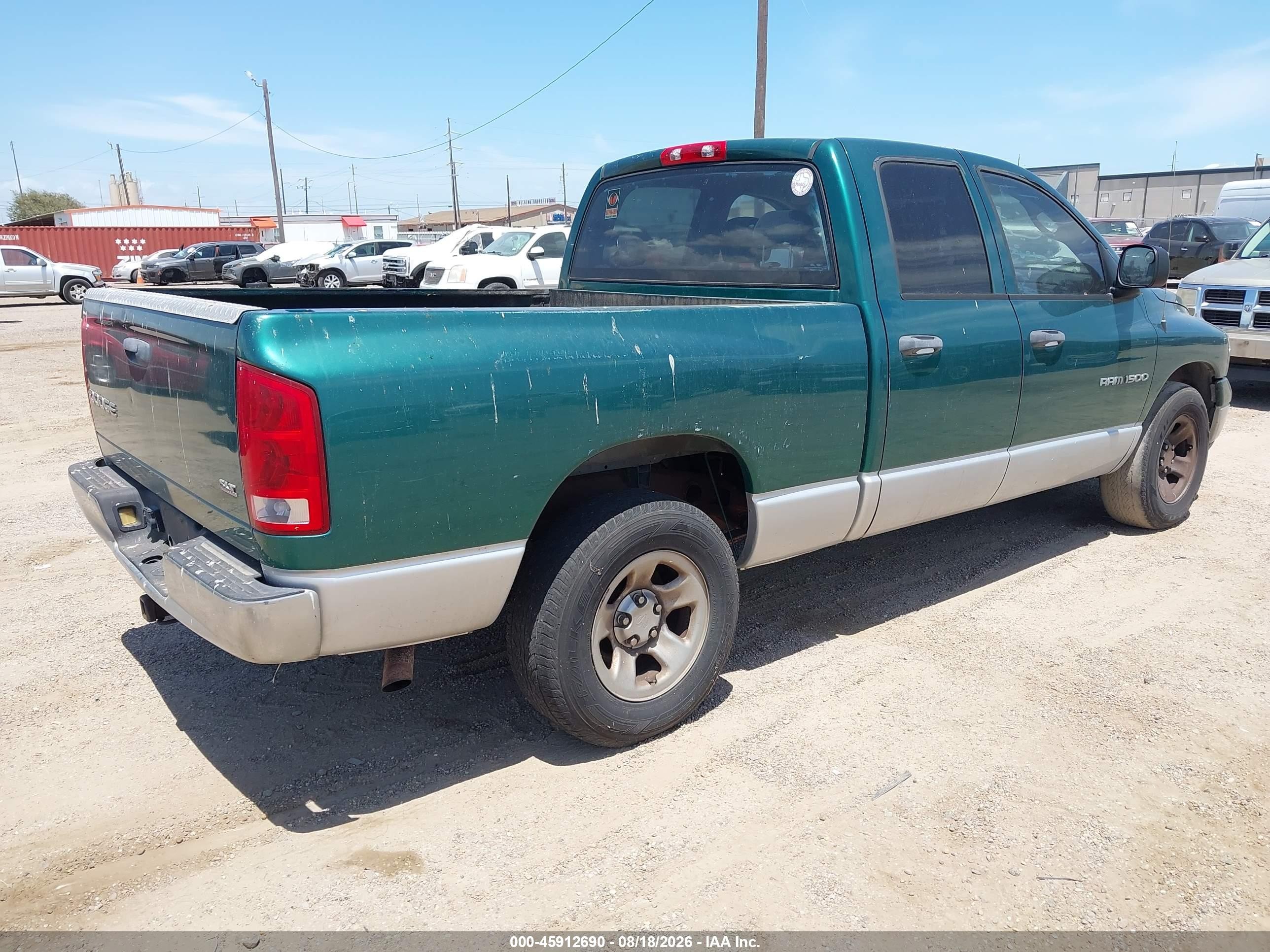 2004 Dodge Ram 1500 Slt/laramie Green vin: 1D7HA18N54J114992