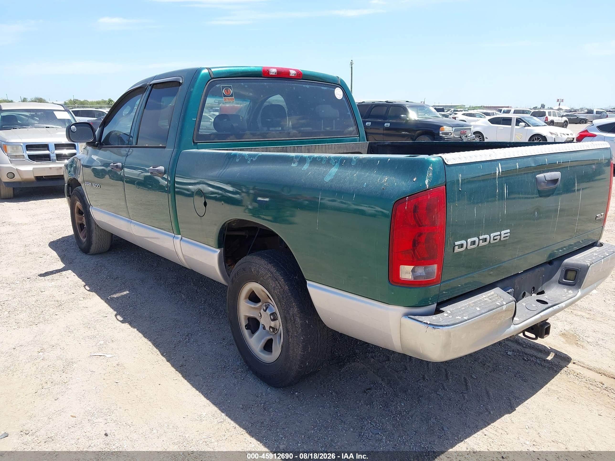 2004 Dodge Ram 1500 Slt/laramie Green vin: 1D7HA18N54J114992