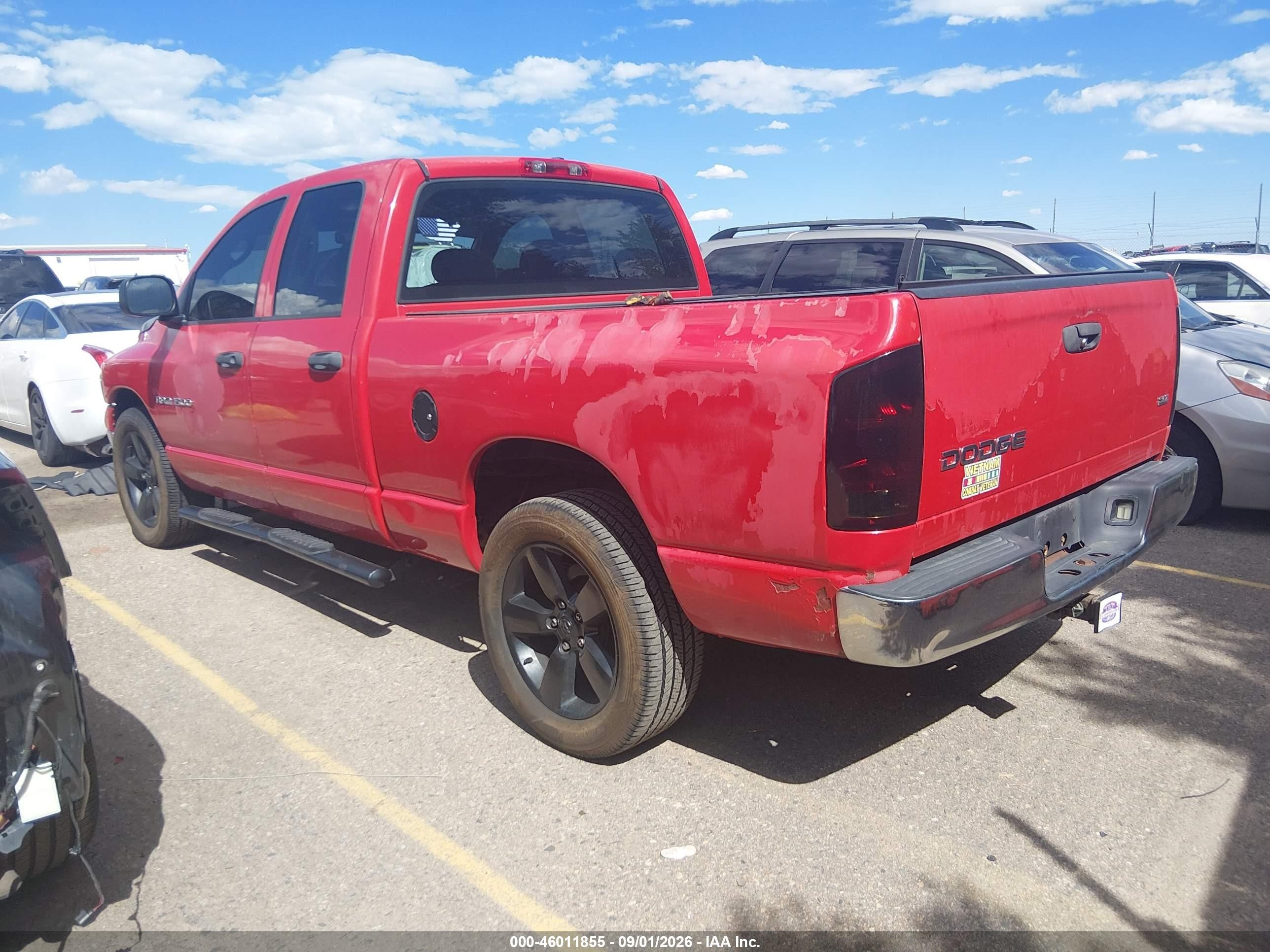 2004 Dodge Ram 1500 Slt/laramie Red vin: 1D7HA18N54J294538
