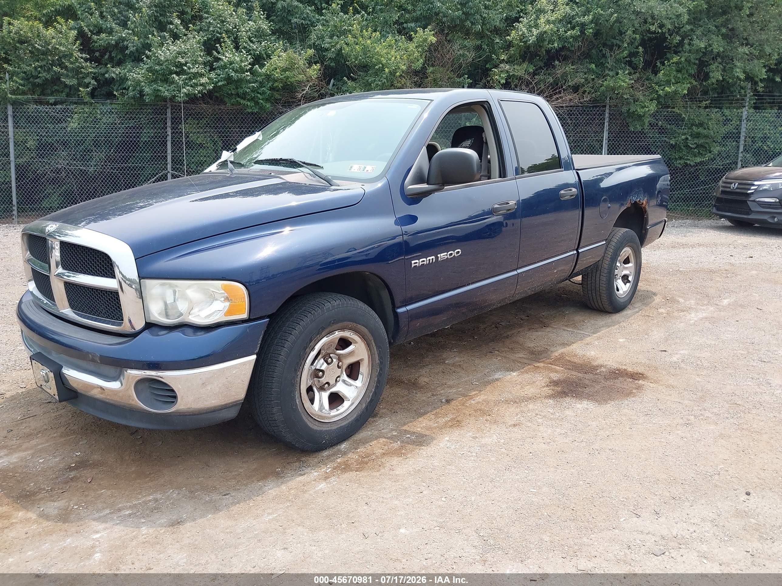 2004 Dodge Ram 1500 Slt/laramie Синий vin: 1D7HA18N54S718777