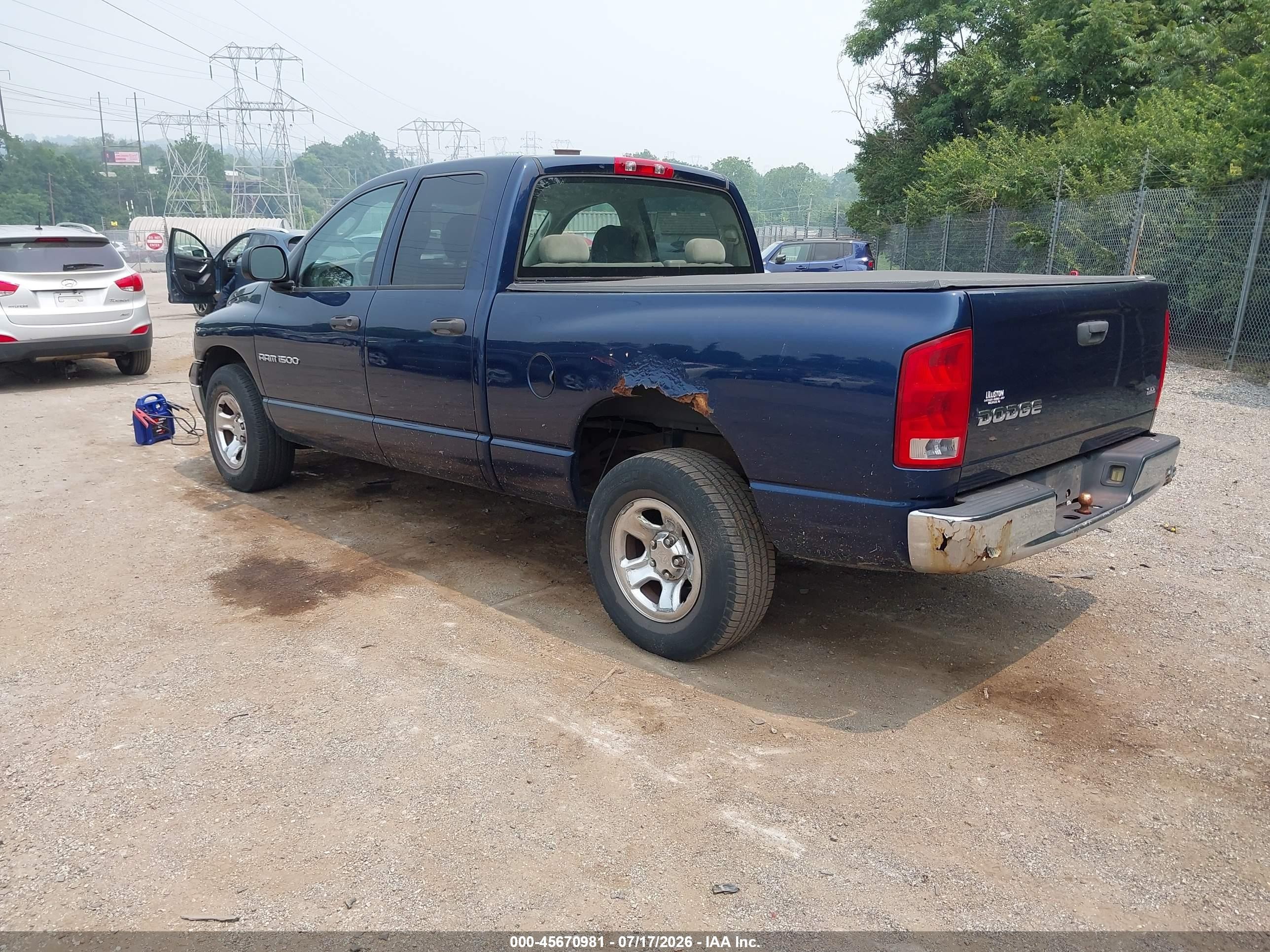 2004 Dodge Ram 1500 Slt/laramie Синий vin: 1D7HA18N54S718777