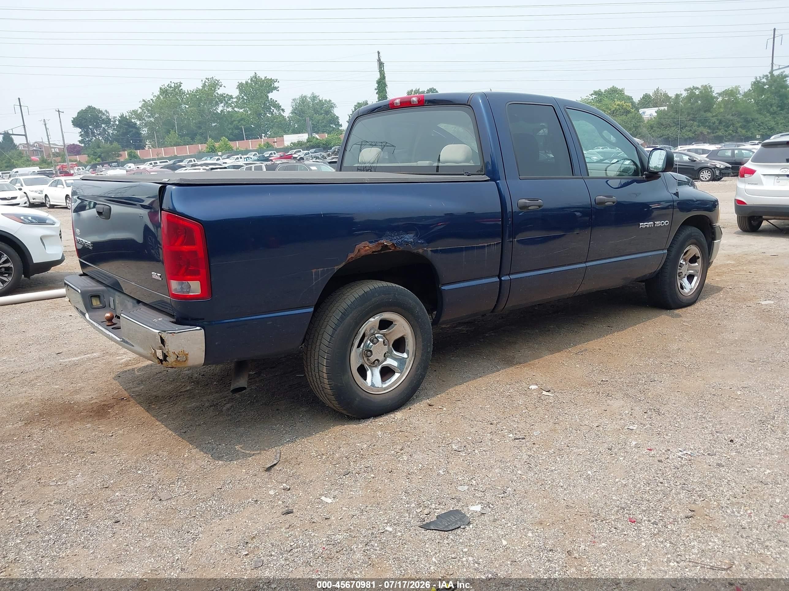 2004 Dodge Ram 1500 Slt/laramie Синий vin: 1D7HA18N54S718777
