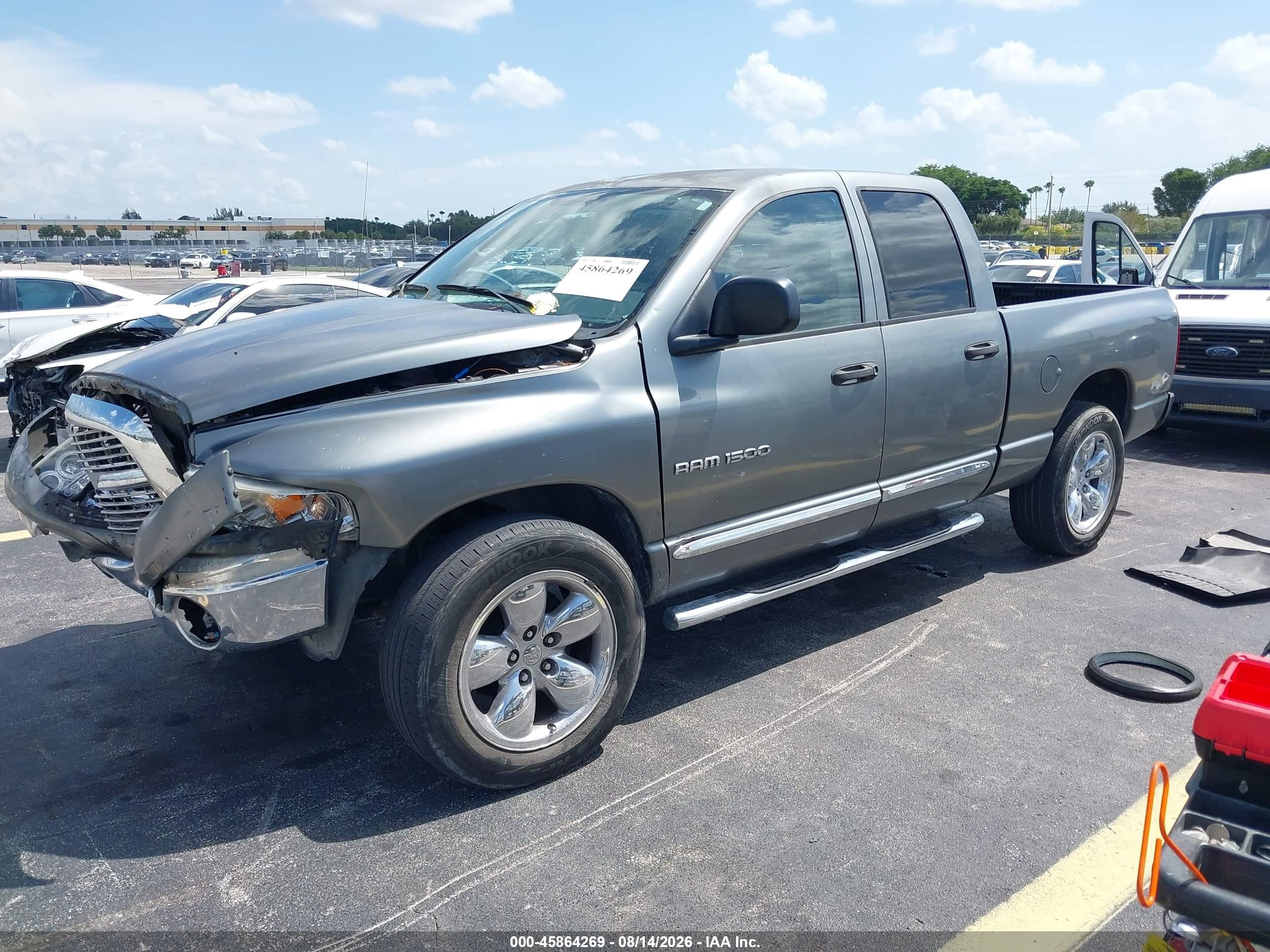 2005 Dodge Ram 1500 Slt/laramie Серый vin: 1D7HA18N55J634692