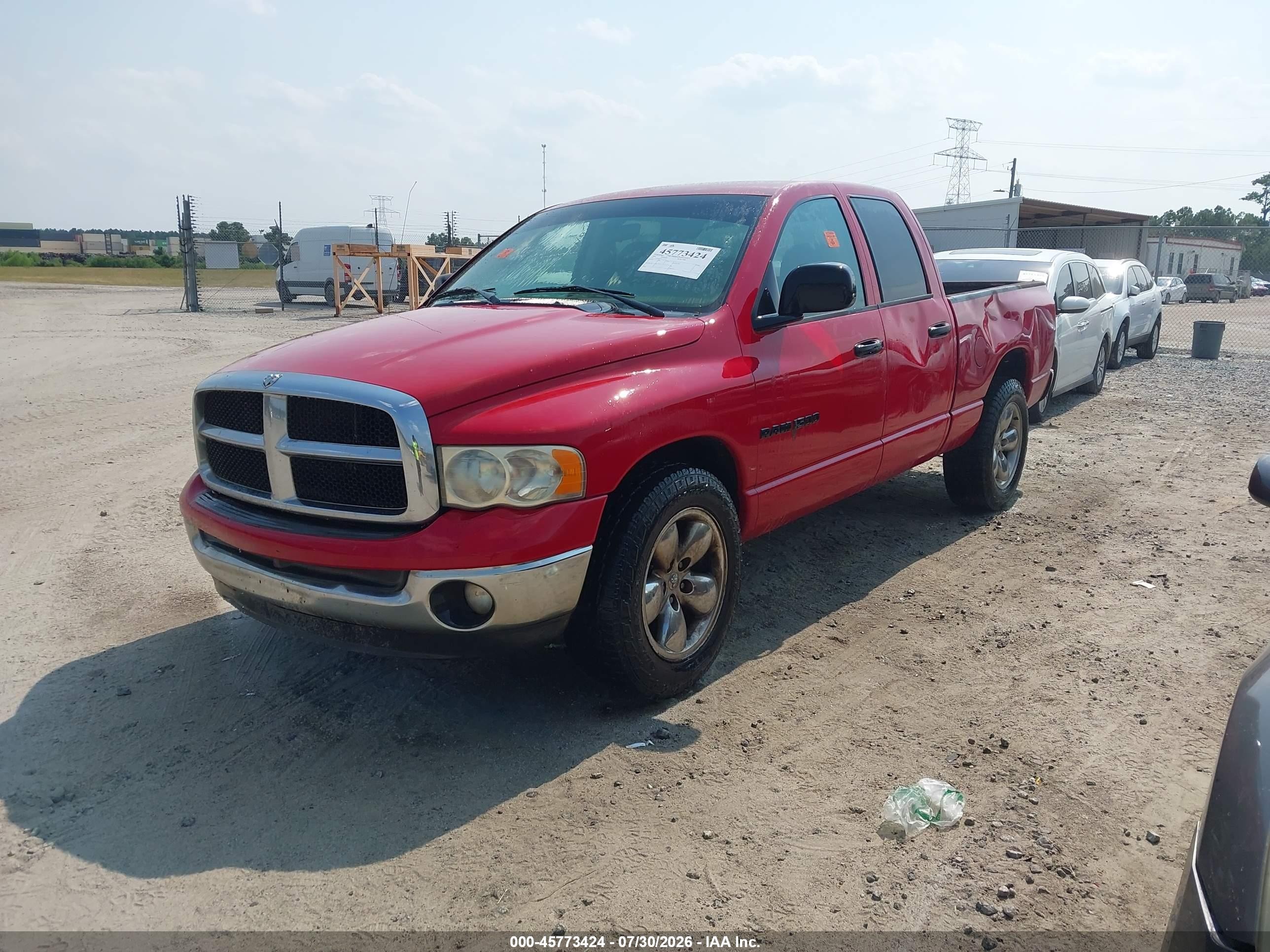 2005 Dodge Ram 1500 Slt/laramie Red vin: 1D7HA18N55S173195