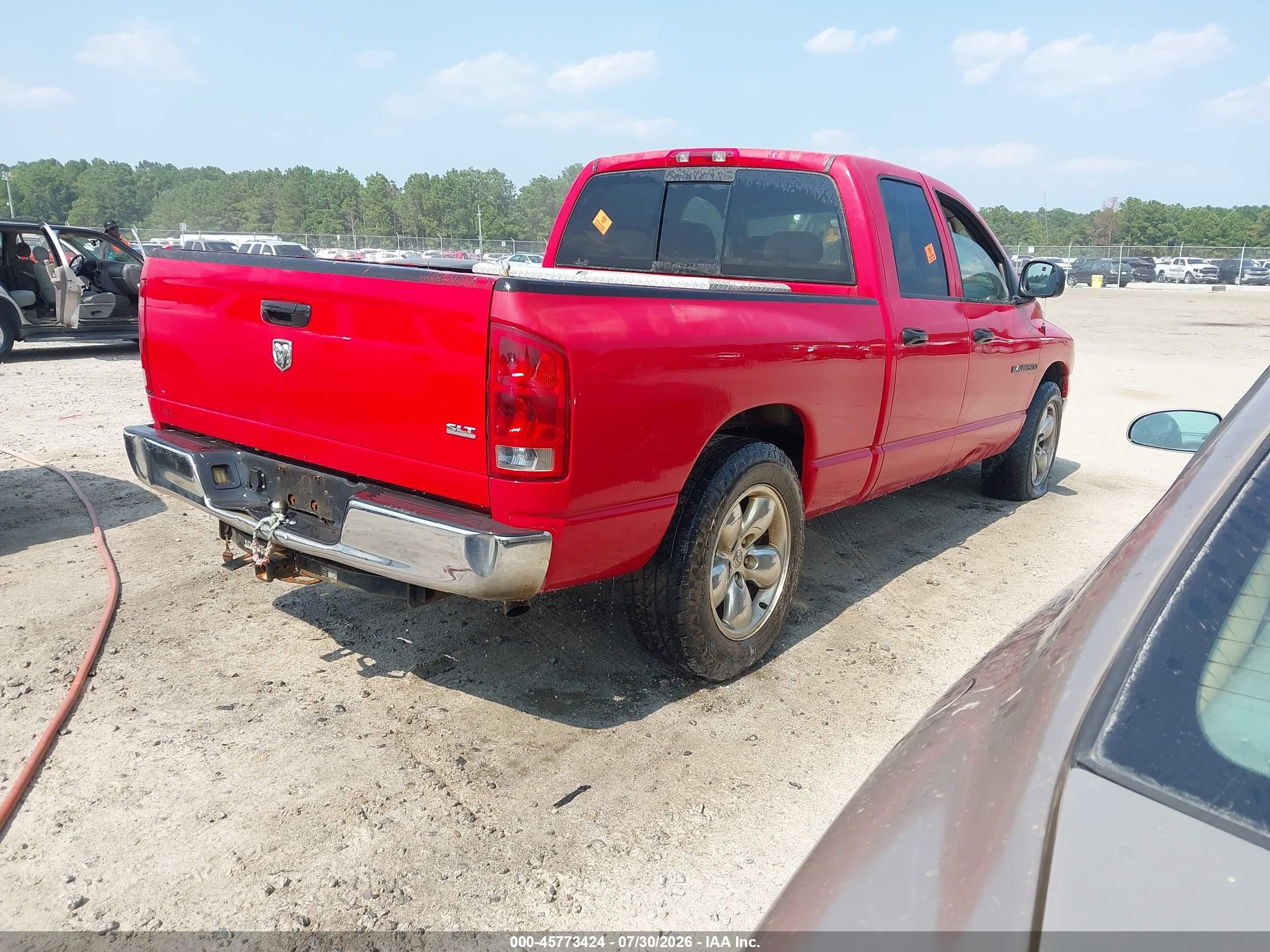 2005 Dodge Ram 1500 Slt/laramie Red vin: 1D7HA18N55S173195