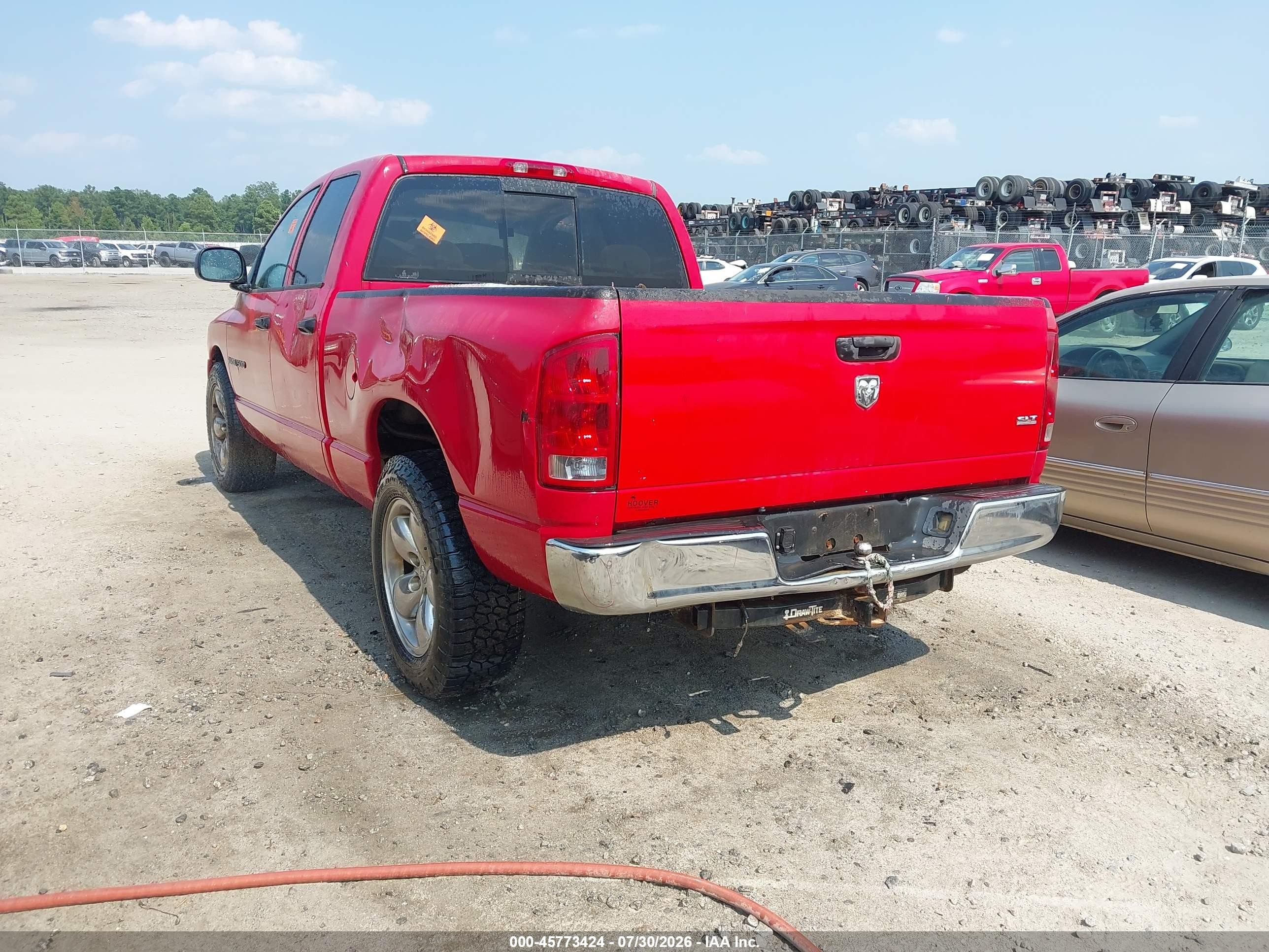 2005 Dodge Ram 1500 Slt/laramie Red vin: 1D7HA18N55S173195