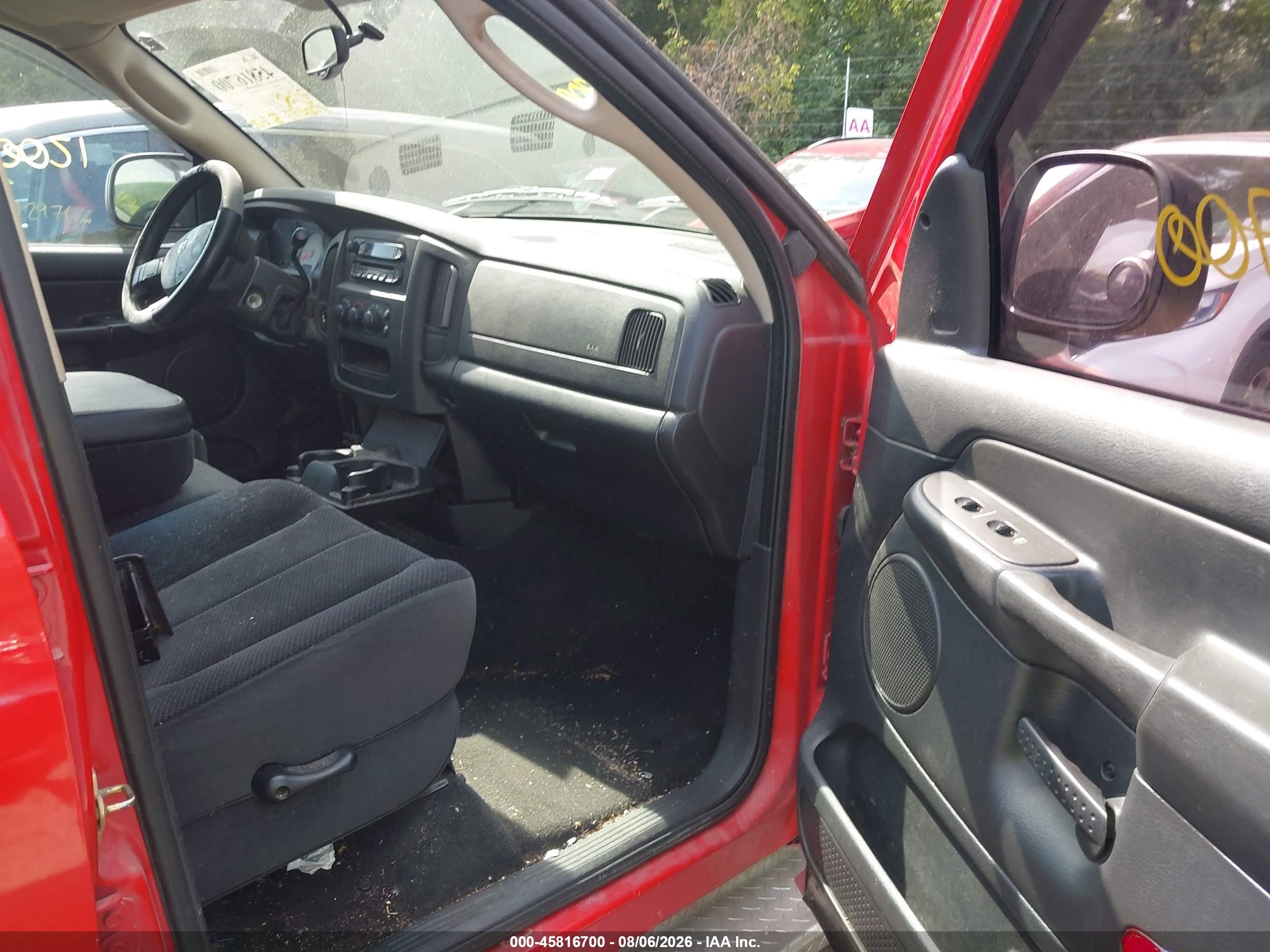 2005 Dodge Ram 1500 Slt/laramie Red vin: 1D7HA18N55S241737