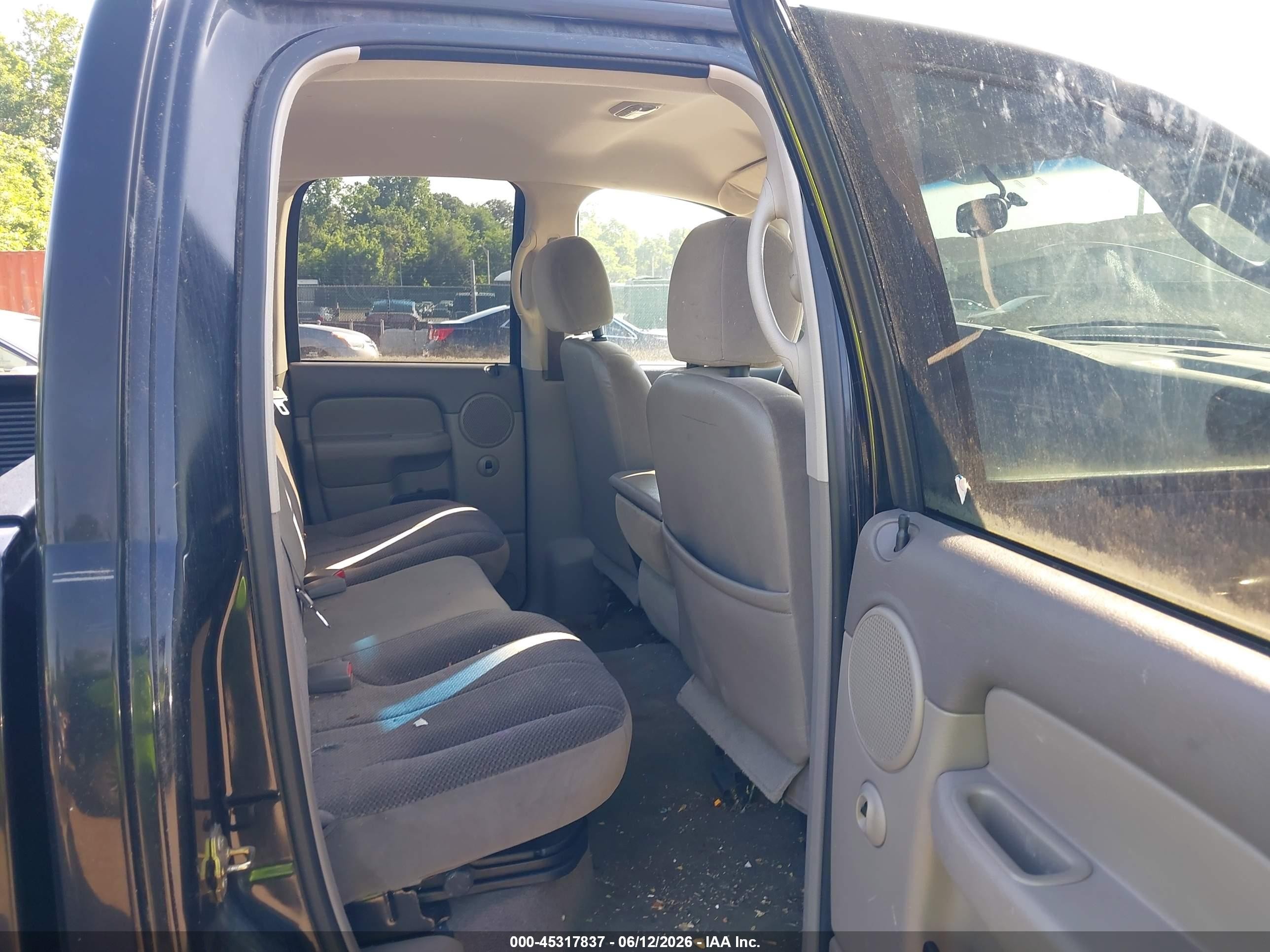 2005 Dodge Ram 1500 Slt/laramie Black vin: 1D7HA18N55S339814