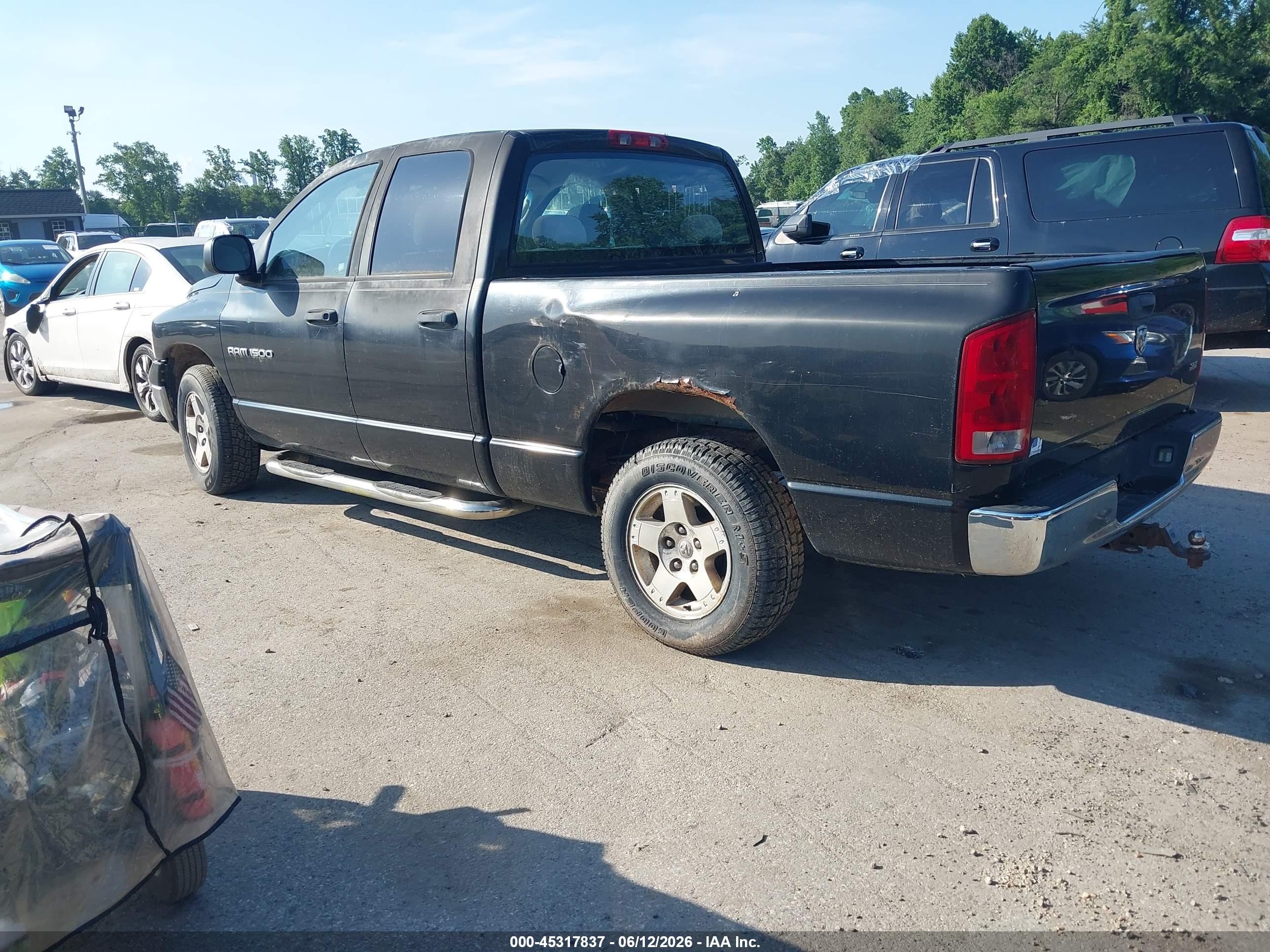 2005 Dodge Ram 1500 Slt/laramie Black vin: 1D7HA18N55S339814