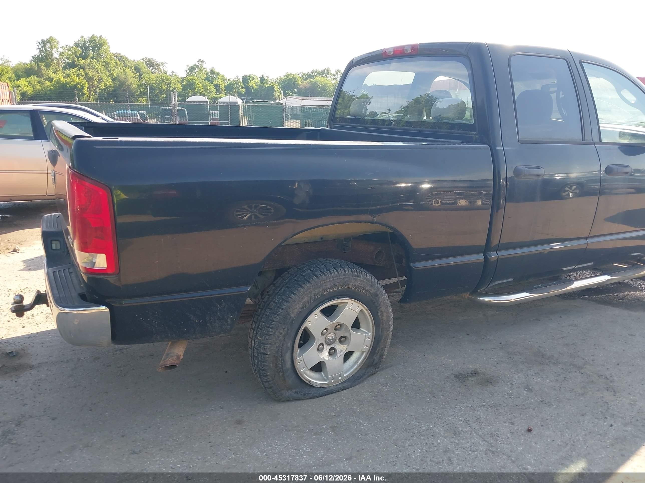 2005 Dodge Ram 1500 Slt/laramie Black vin: 1D7HA18N55S339814