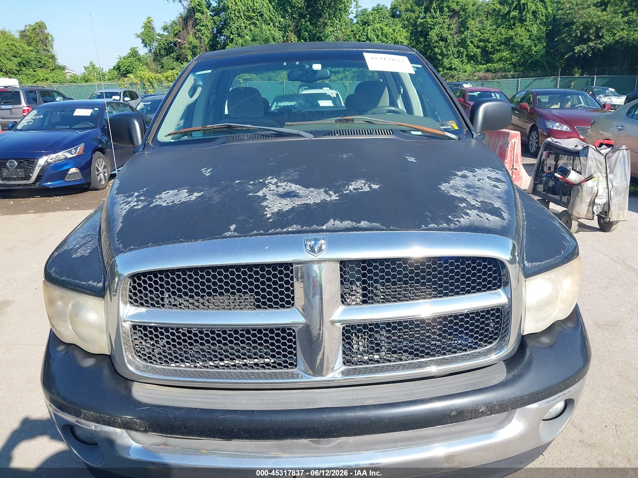 2005 Dodge Ram 1500 Slt/laramie Black vin: 1D7HA18N55S339814