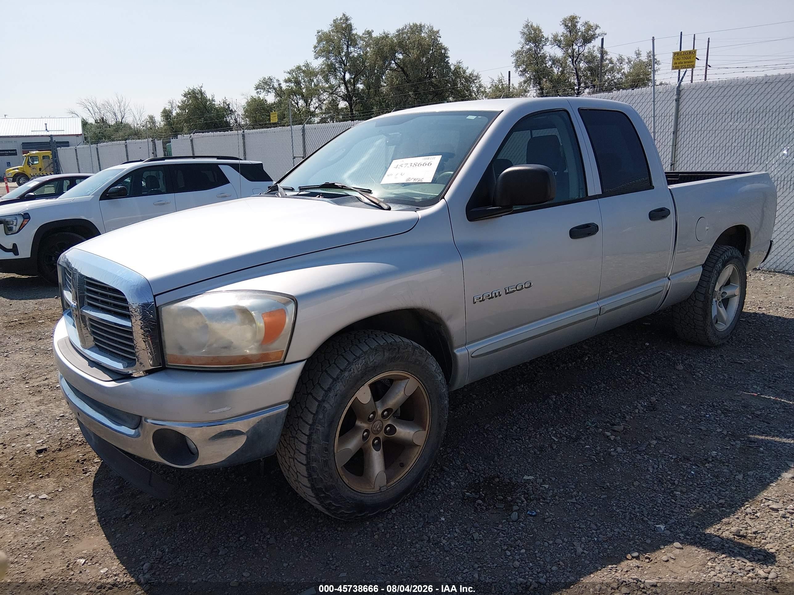 2006 Dodge Ram 1500 Slt Silver vin: 1D7HA18N56S685671