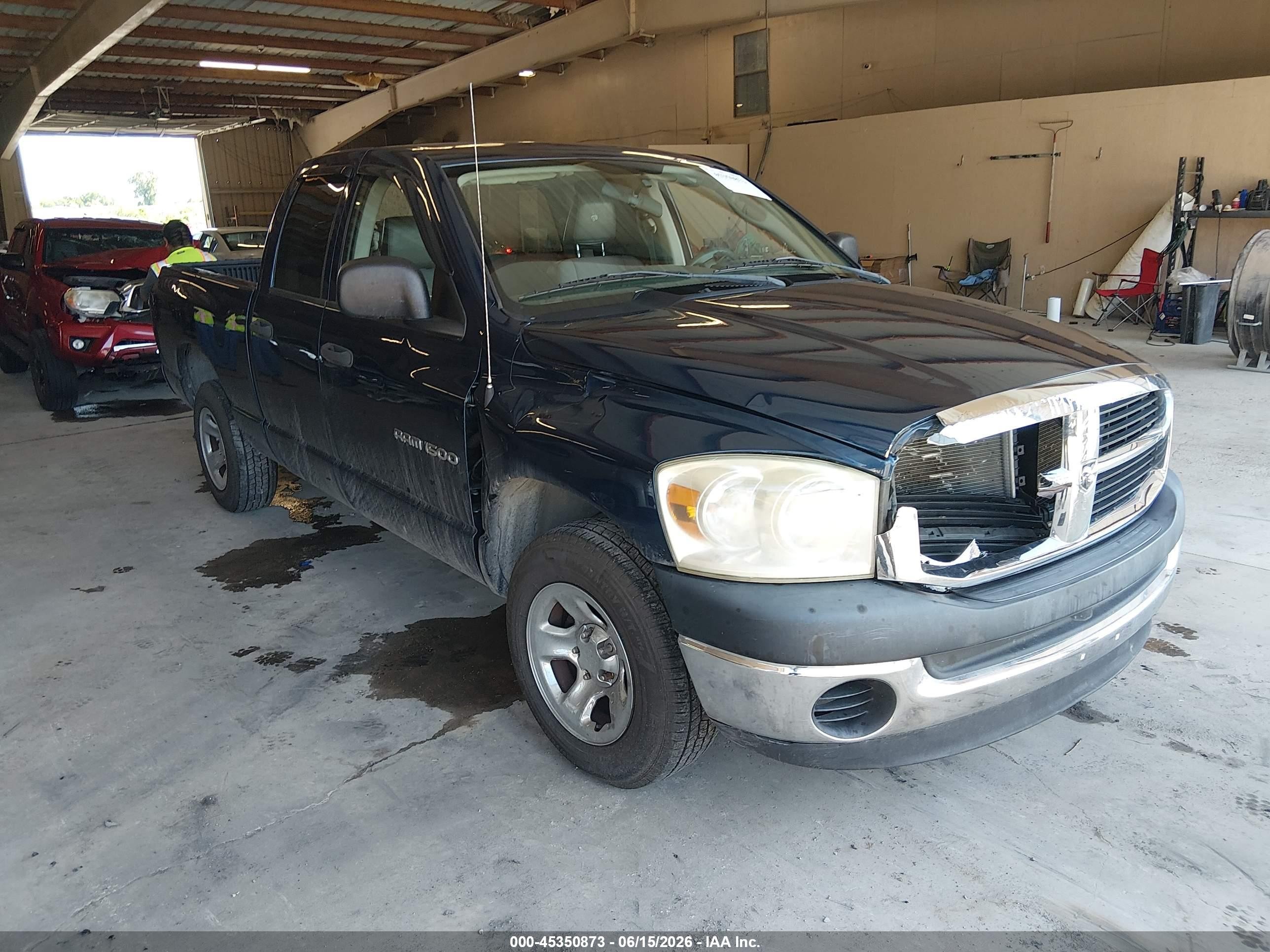 2007 Dodge Ram 1500 St Blue vin: 1D7HA18N57J621766