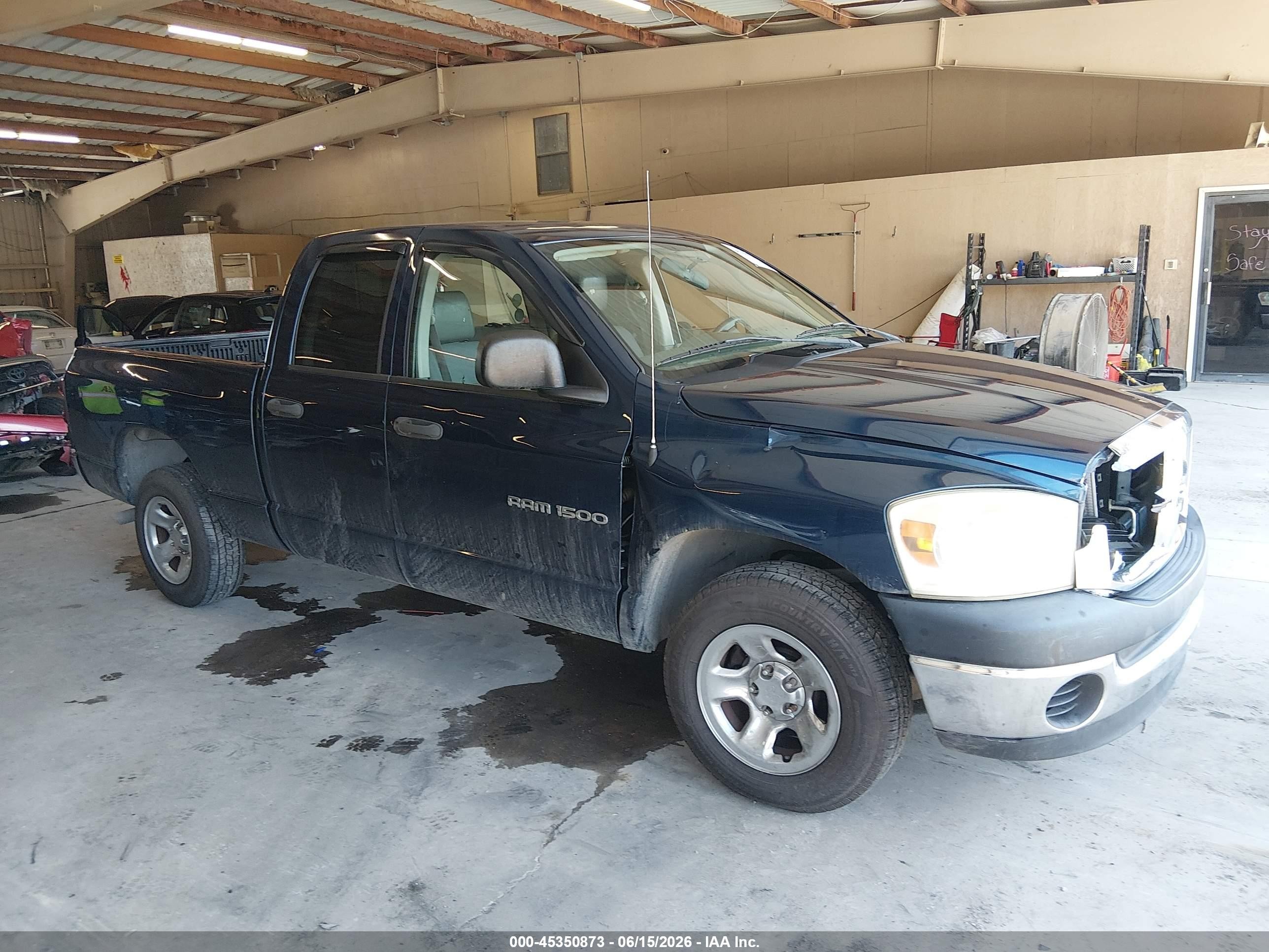 2007 Dodge Ram 1500 St Blue vin: 1D7HA18N57J621766