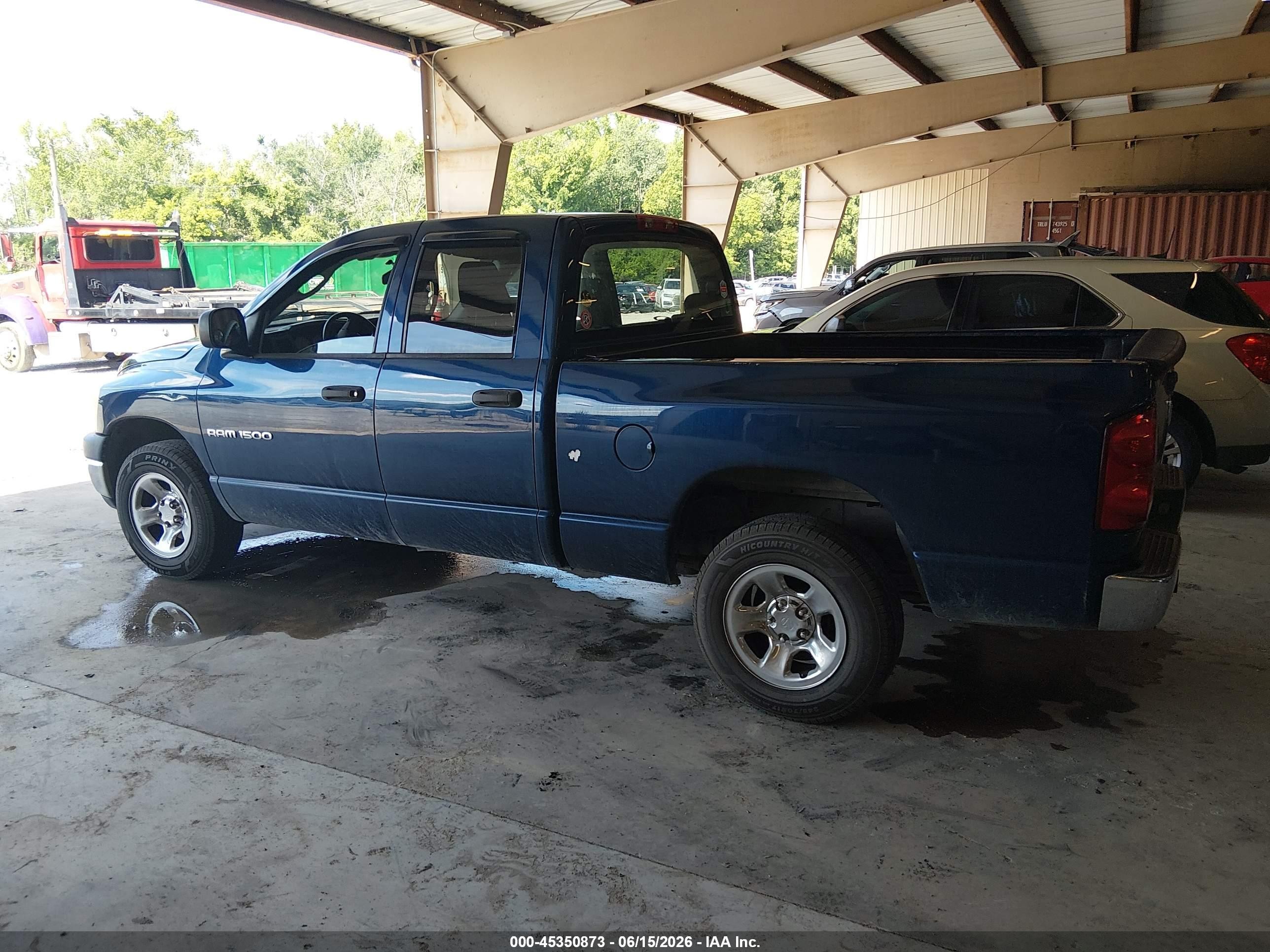2007 Dodge Ram 1500 St Blue vin: 1D7HA18N57J621766