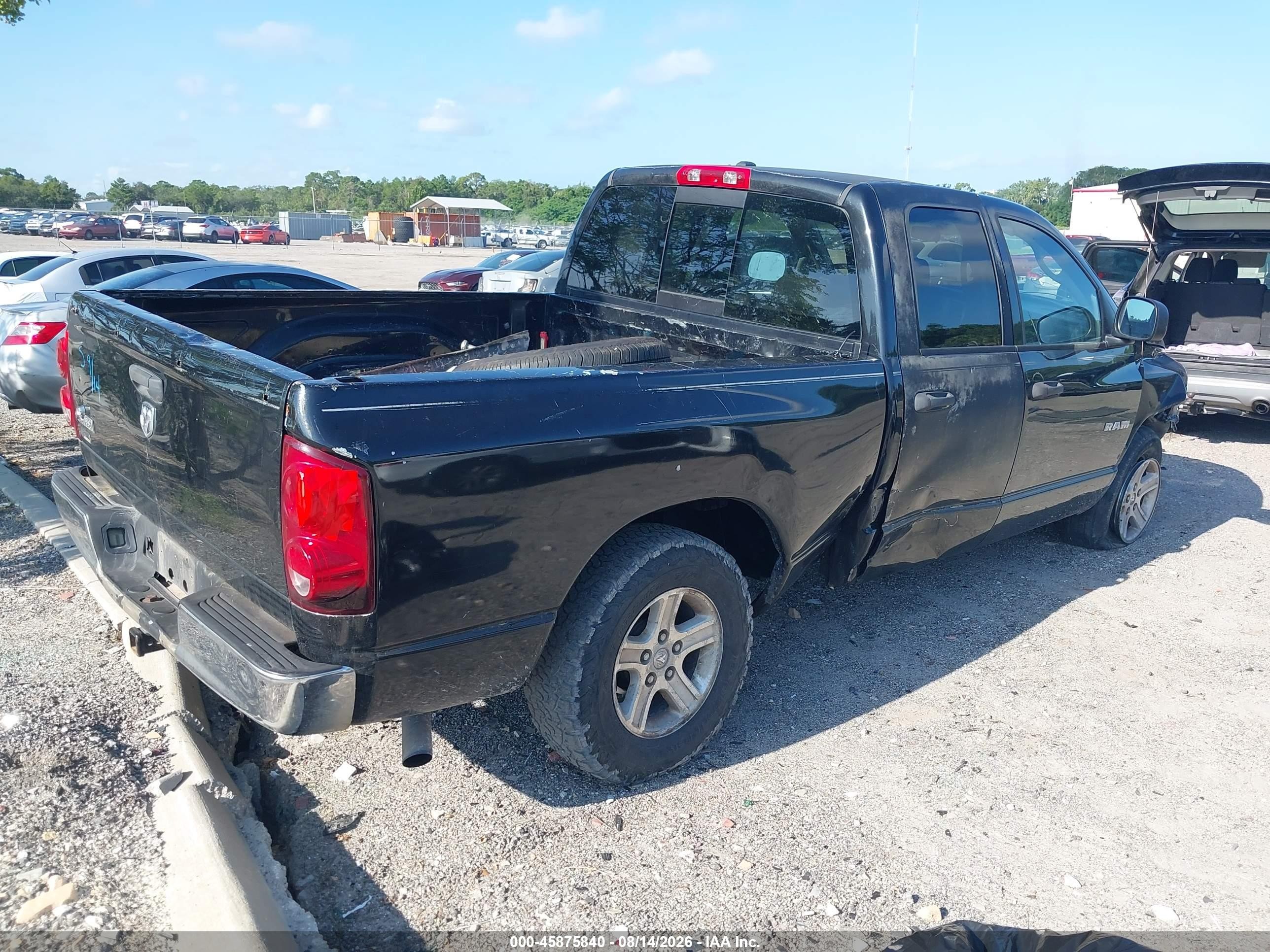 2008 Dodge Ram 1500 Slt Black vin: 1D7HA18N58S570684