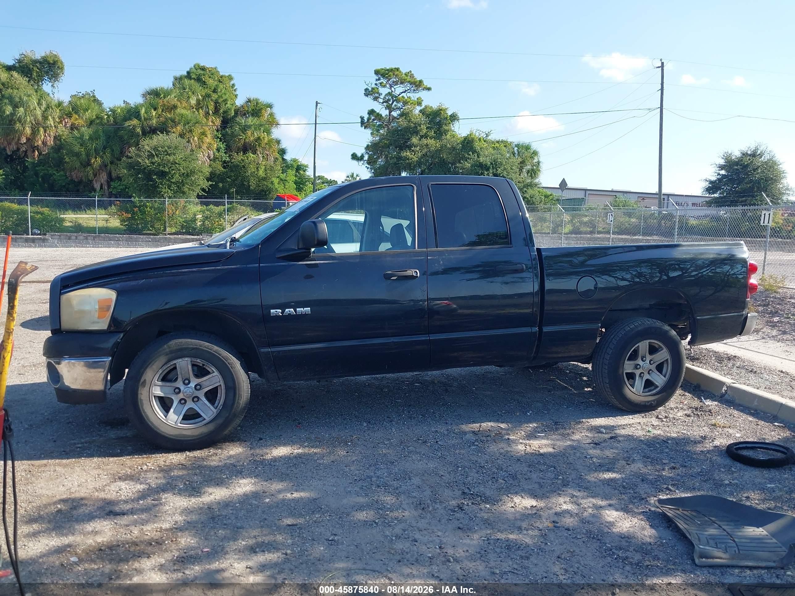 2008 Dodge Ram 1500 Slt Black vin: 1D7HA18N58S570684