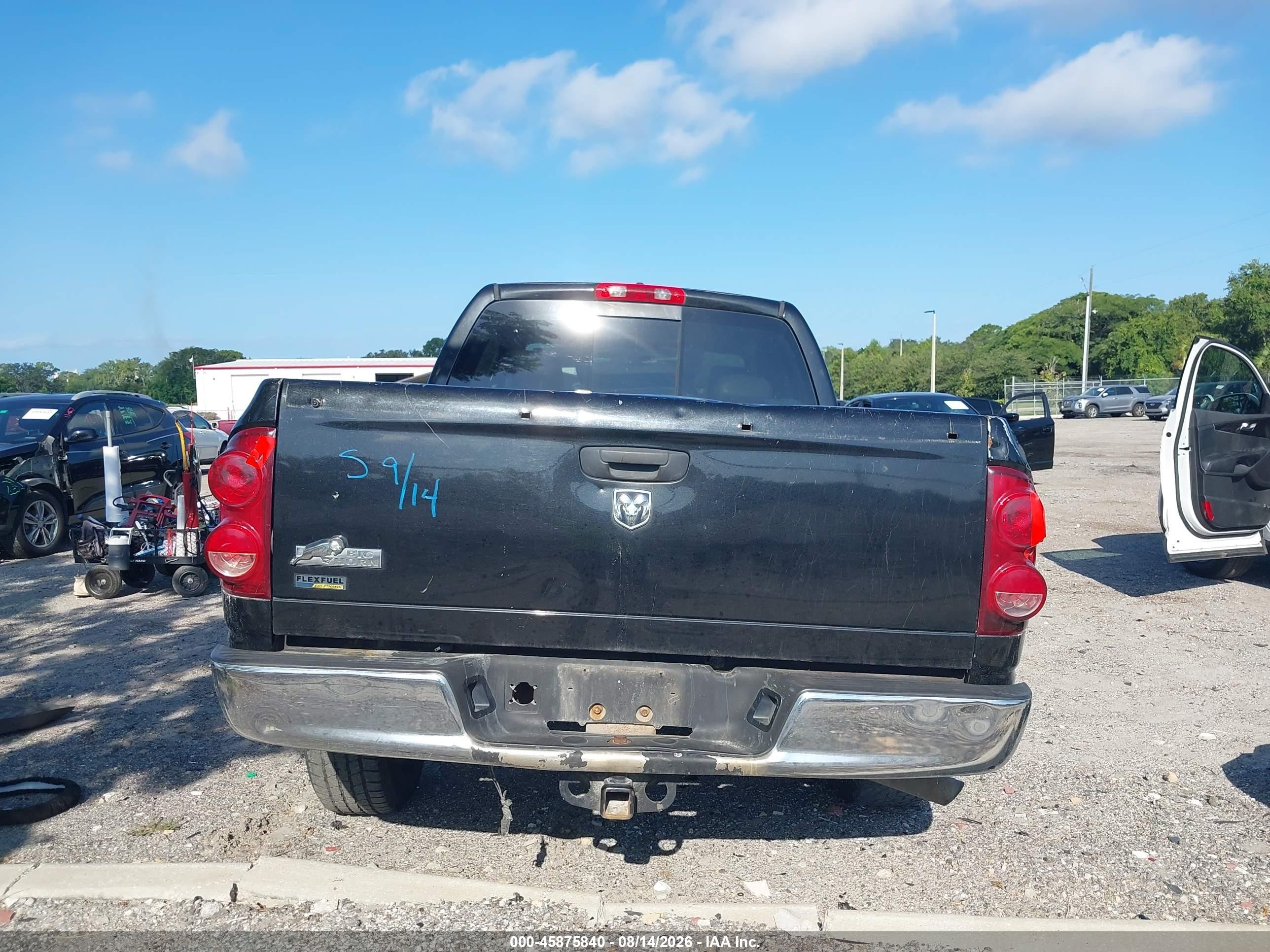2008 Dodge Ram 1500 Slt Black vin: 1D7HA18N58S570684