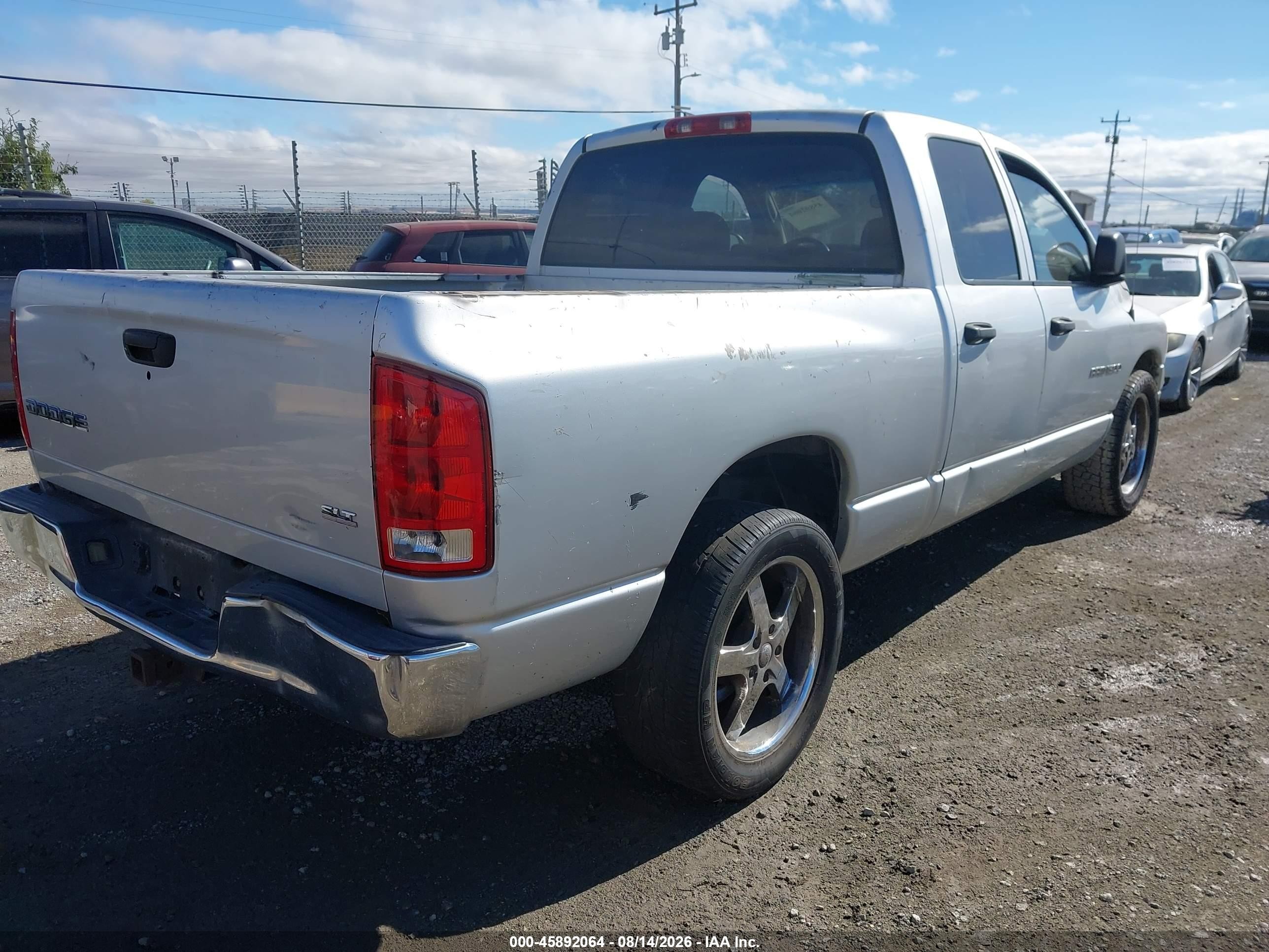 2003 Dodge Ram 1500 Slt/laramie/st Gray vin: 1D7HA18N63S139702