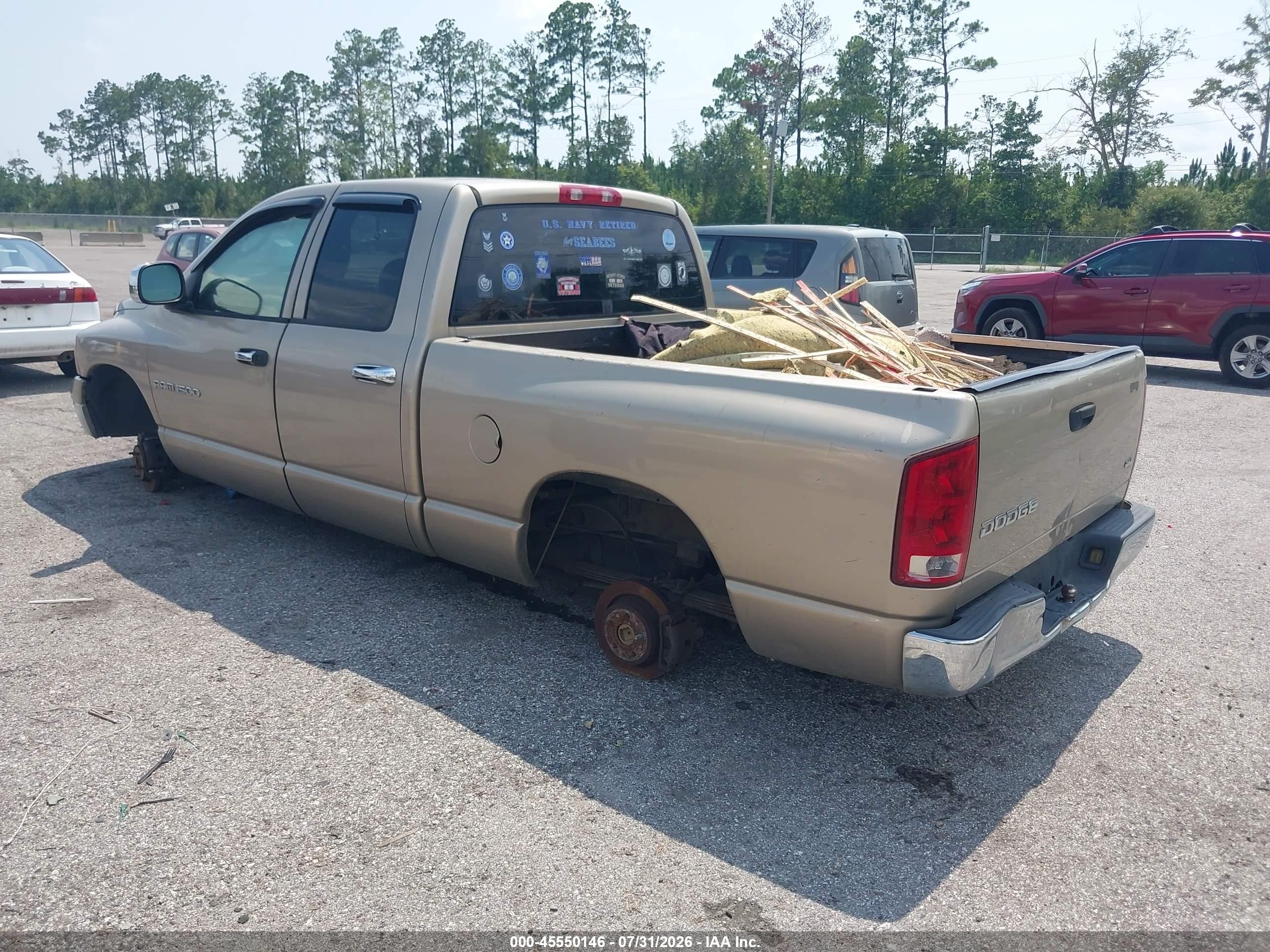 2003 Dodge Ram 1500 Slt/laramie/st Gold vin: 1D7HA18N63S197891