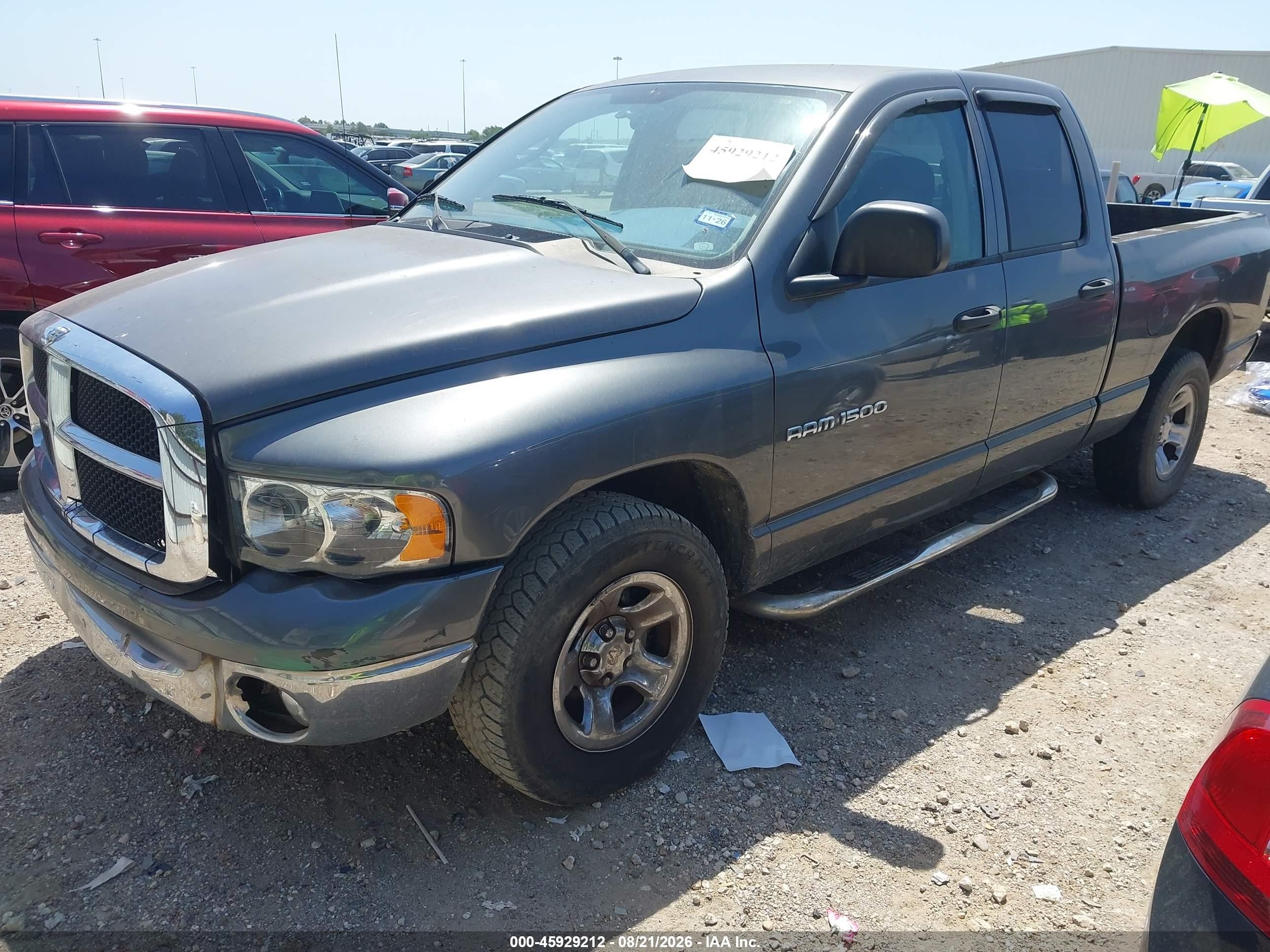 2003 Dodge Ram 1500 Slt/laramie/st Gray vin: 1D7HA18N63S229366