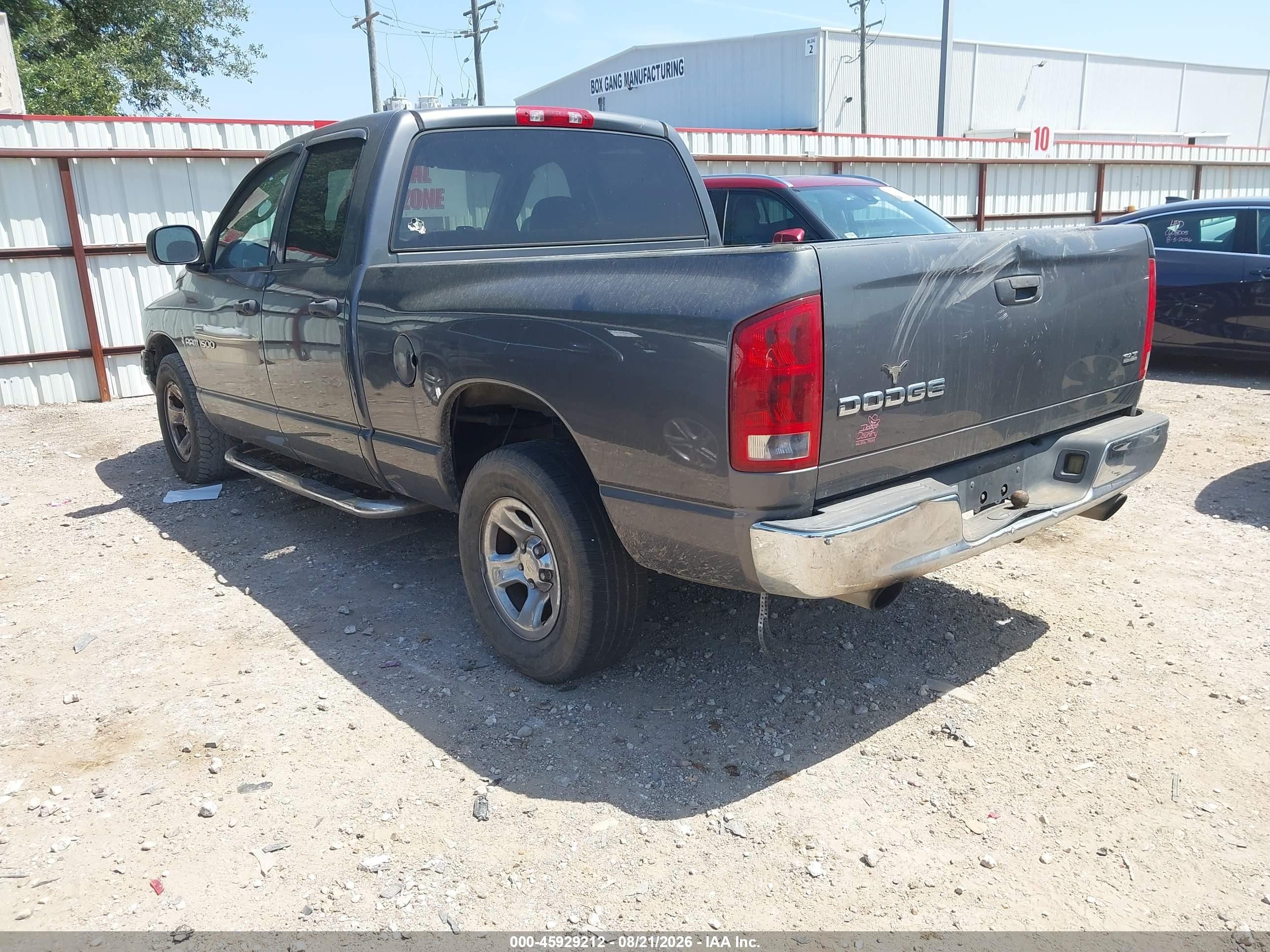 2003 Dodge Ram 1500 Slt/laramie/st Gray vin: 1D7HA18N63S229366