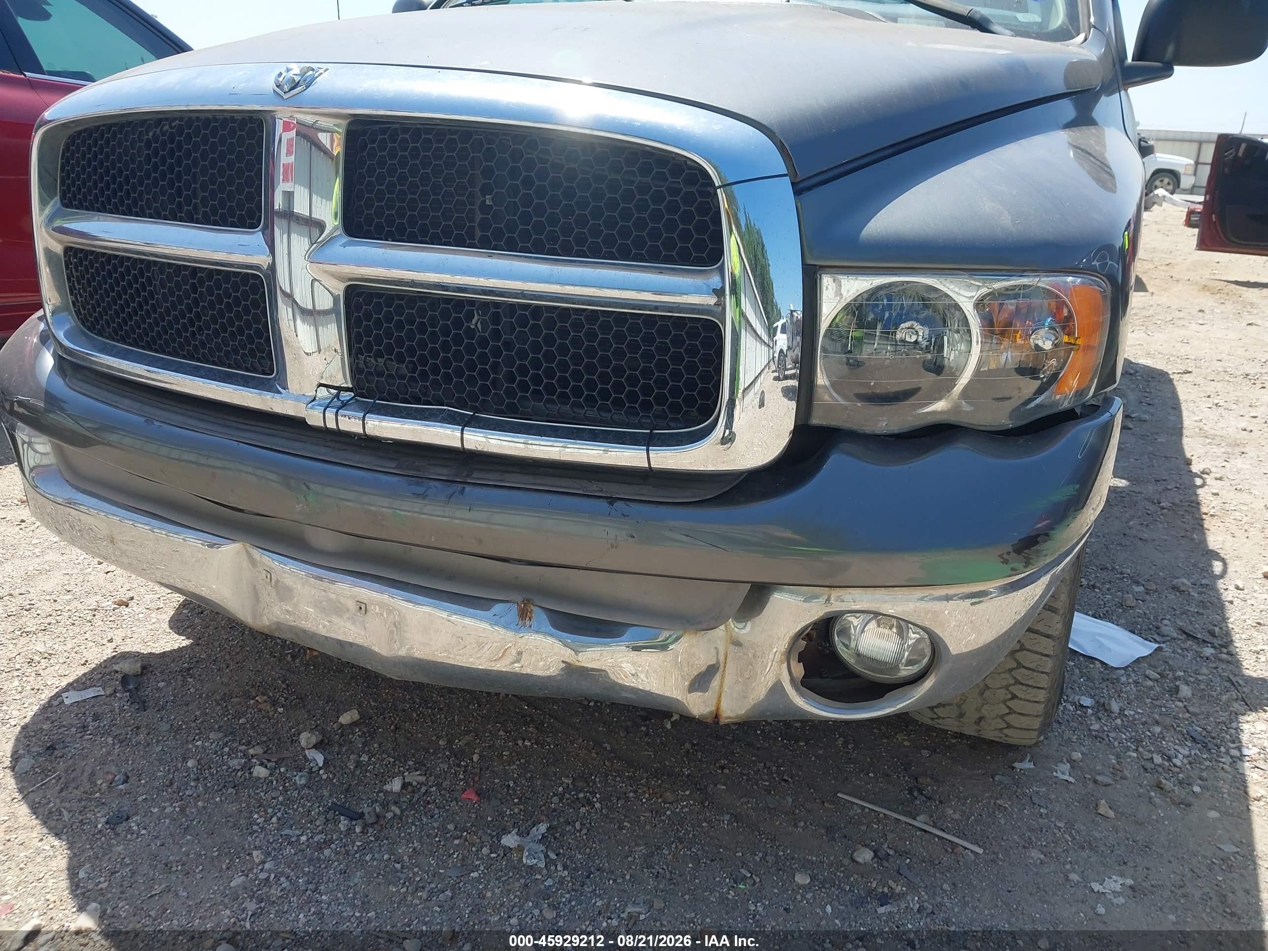 2003 Dodge Ram 1500 Slt/laramie/st Gray vin: 1D7HA18N63S229366