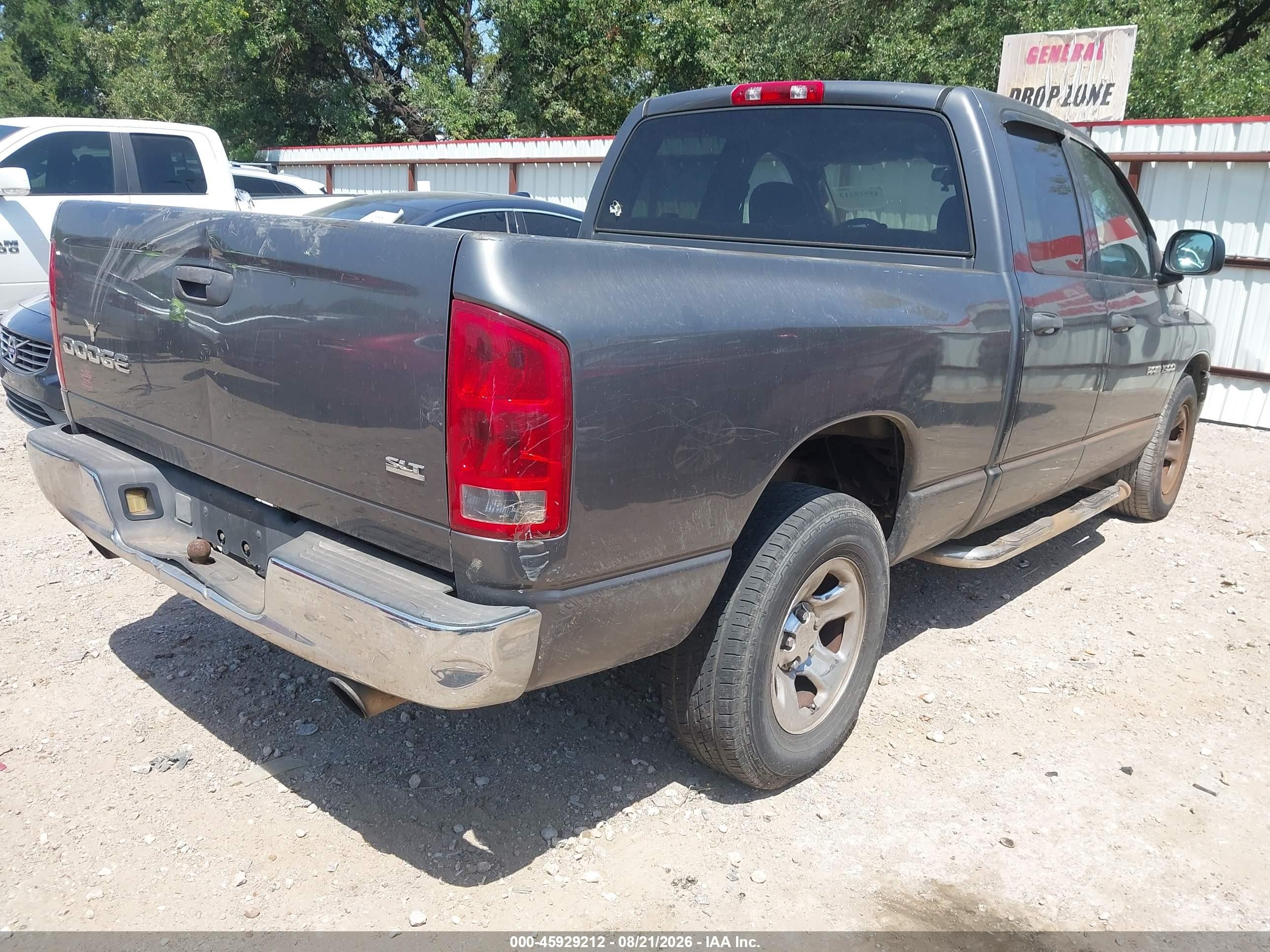 2003 Dodge Ram 1500 Slt/laramie/st Gray vin: 1D7HA18N63S229366