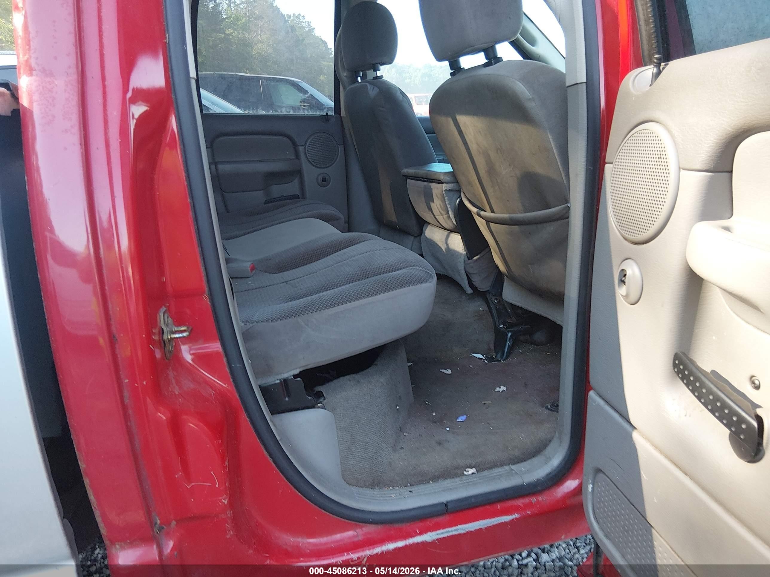 2005 Dodge Ram 1500 Slt/laramie Red vin: 1D7HA18N65S106296
