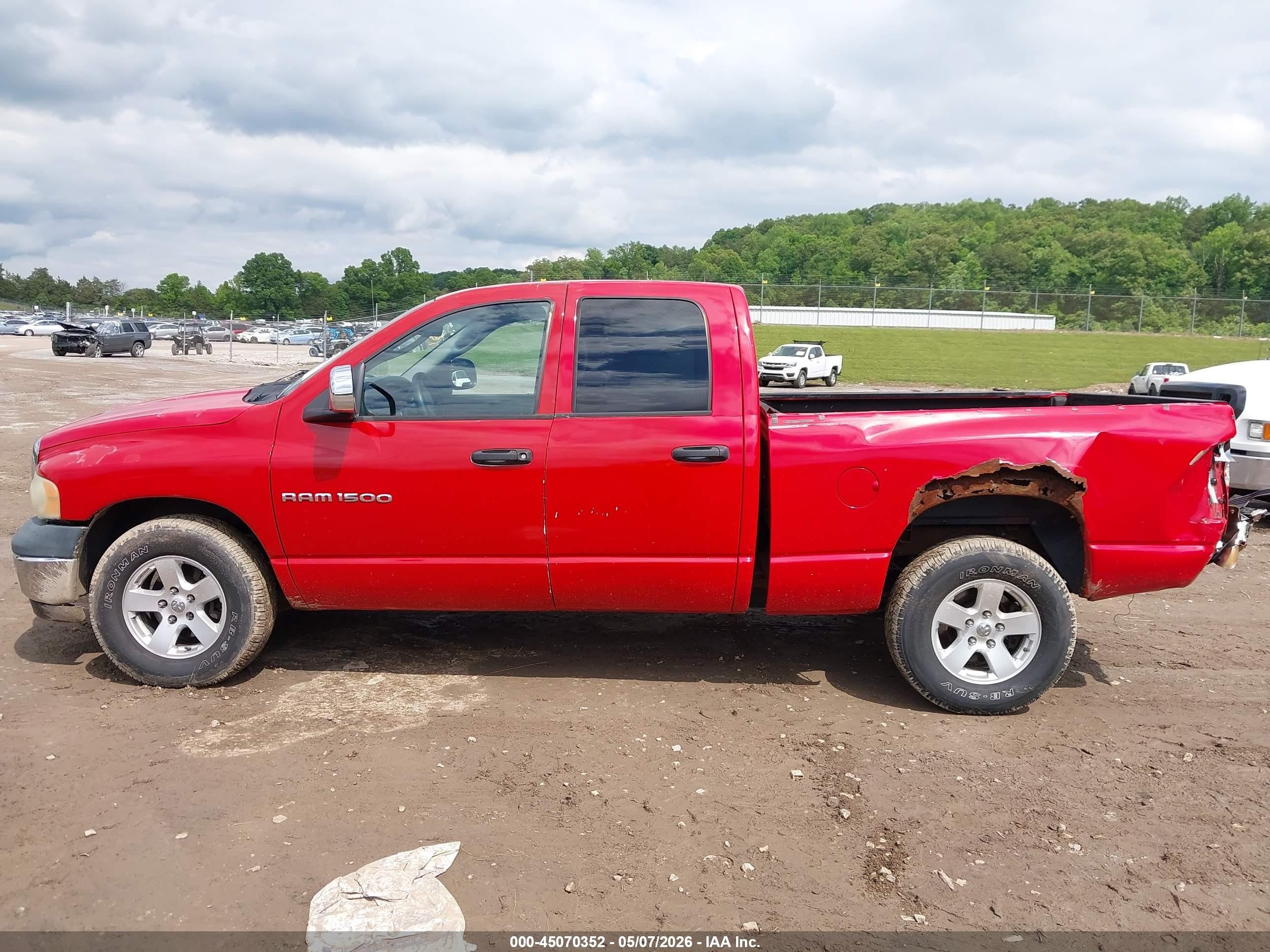 2005 Dodge Ram 1500 Slt/laramie Red vin: 1D7HA18N65S228382