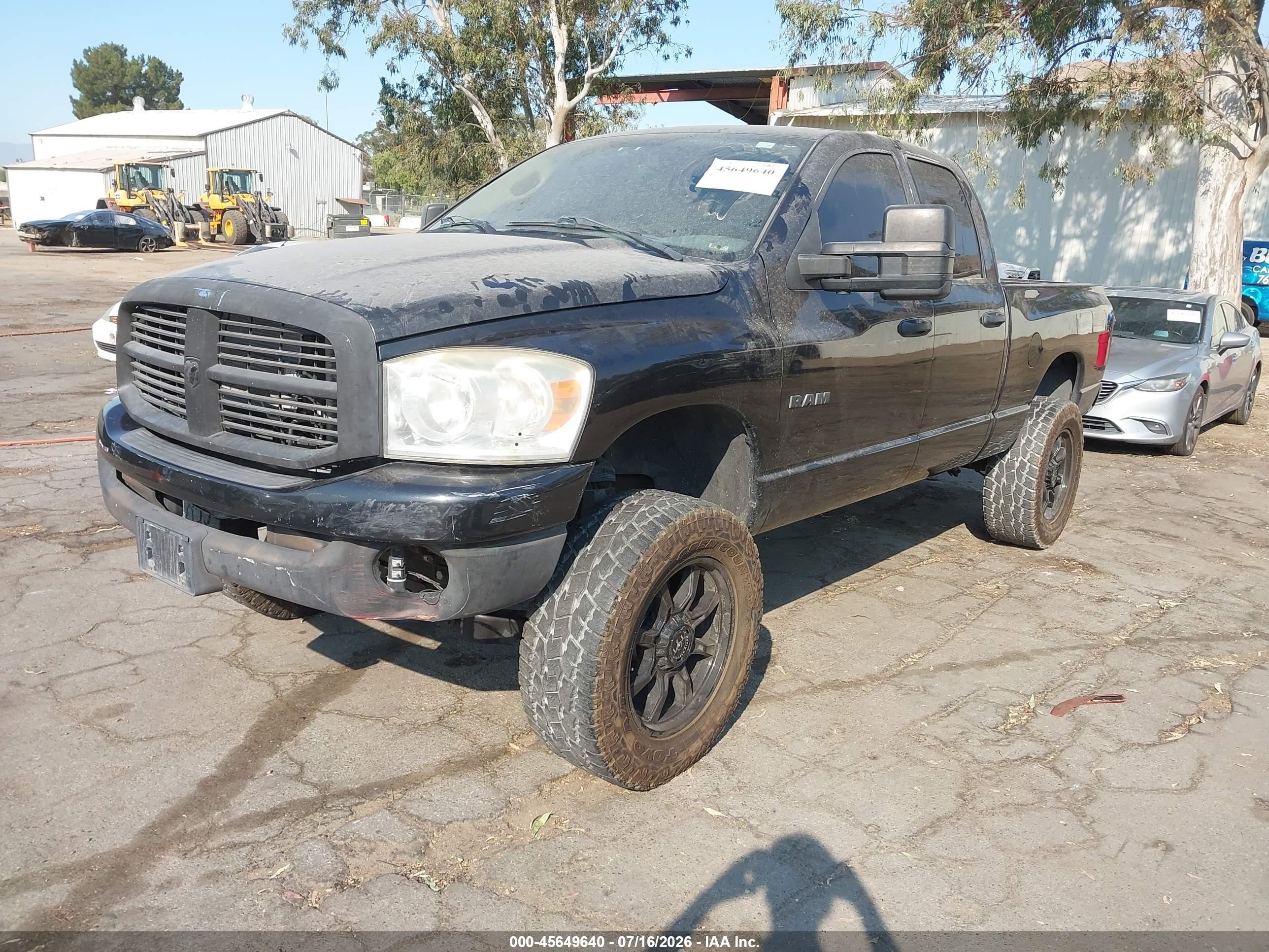 2008 Dodge Ram 1500 Slt Black vin: 1D7HA18N68J118037