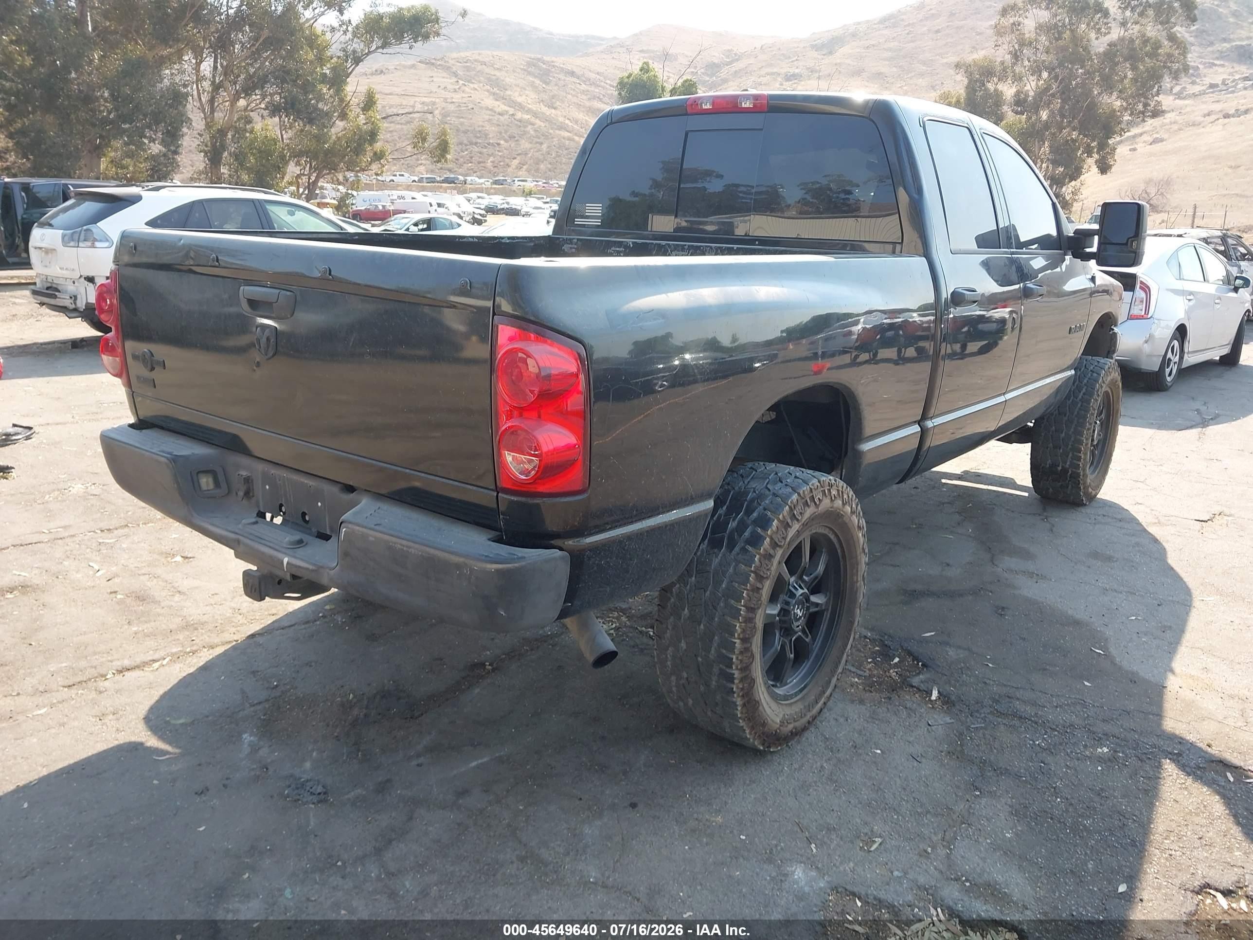 2008 Dodge Ram 1500 Slt Black vin: 1D7HA18N68J118037