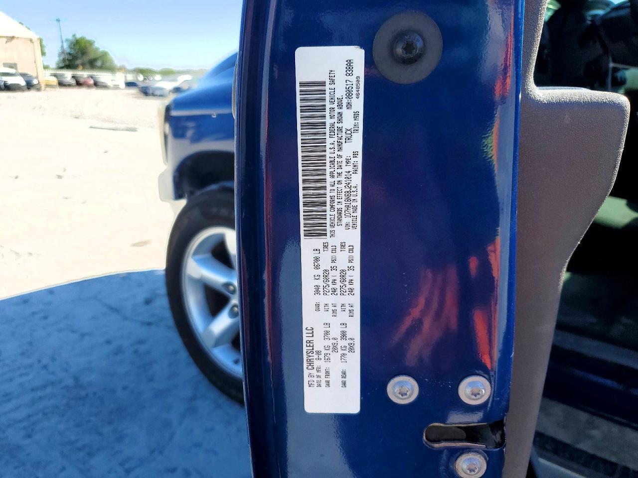 2008 Dodge Ram 1500 St Blue vin: 1D7HA18N68J241014
