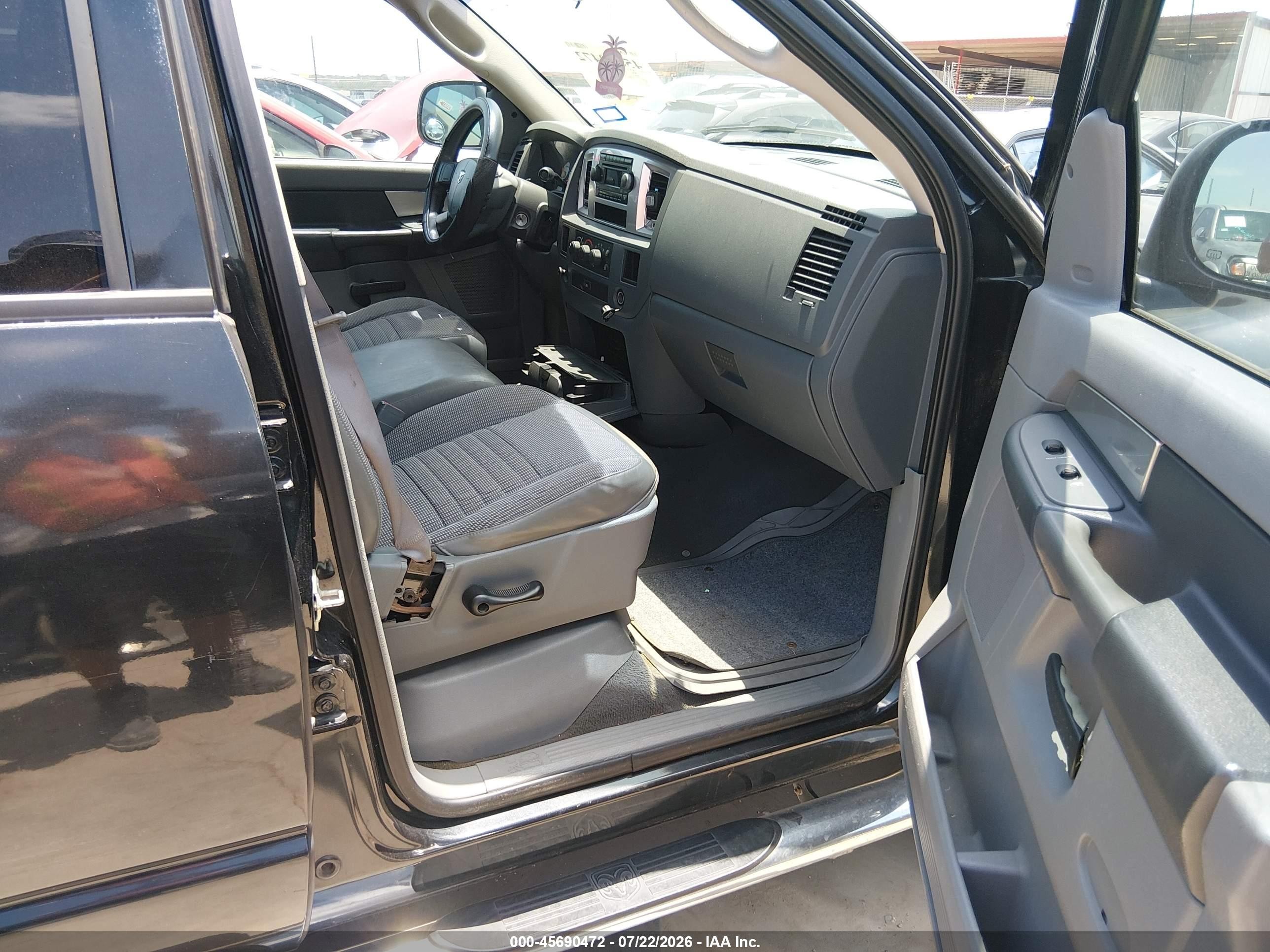 2008 Dodge Ram 1500 Slt Black vin: 1D7HA18N68S508873