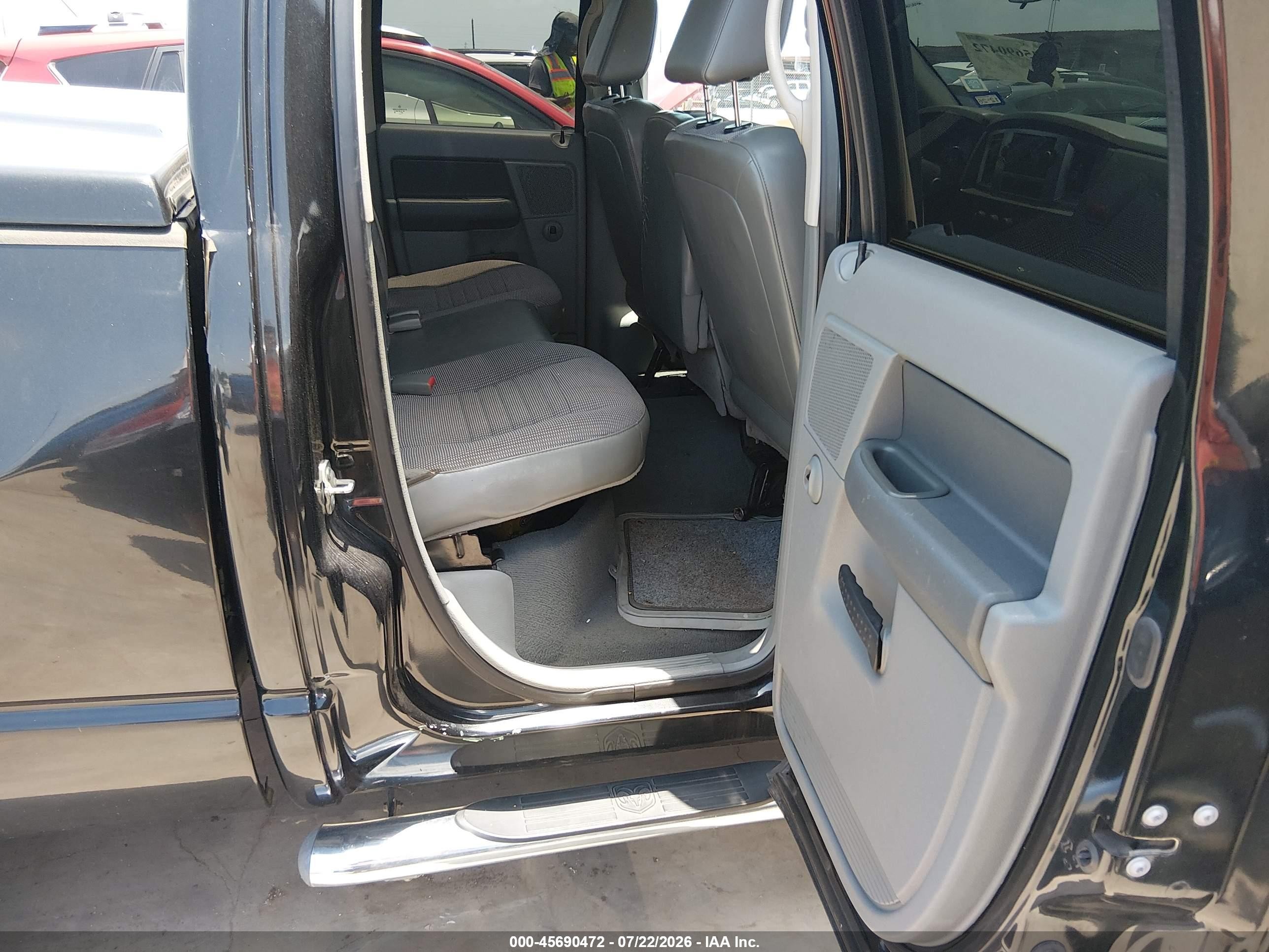2008 Dodge Ram 1500 Slt Black vin: 1D7HA18N68S508873